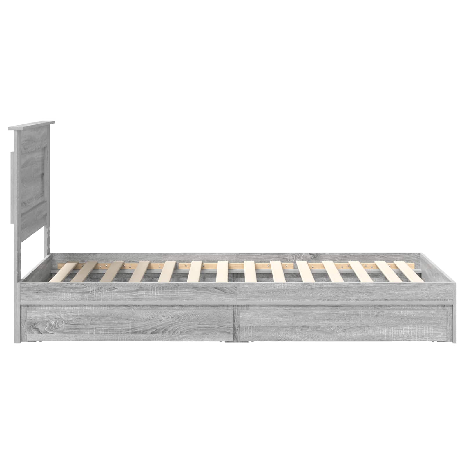 Krevet s od storage Siva Sonoma 100 x 200 cm Konstruirano drvo