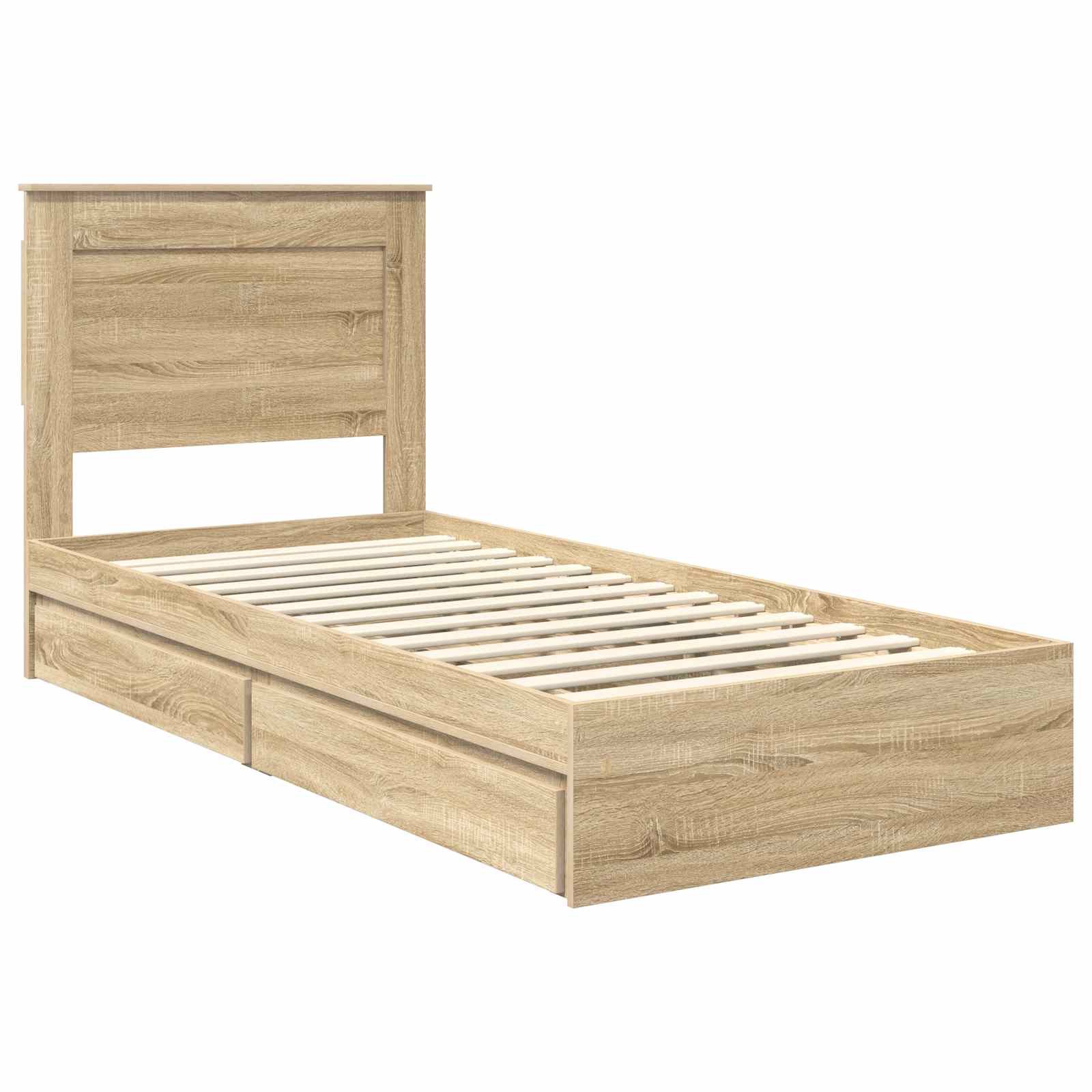 Krevet s od storage Sonoma hrast 75 x 190 cm Konstruirano drvo