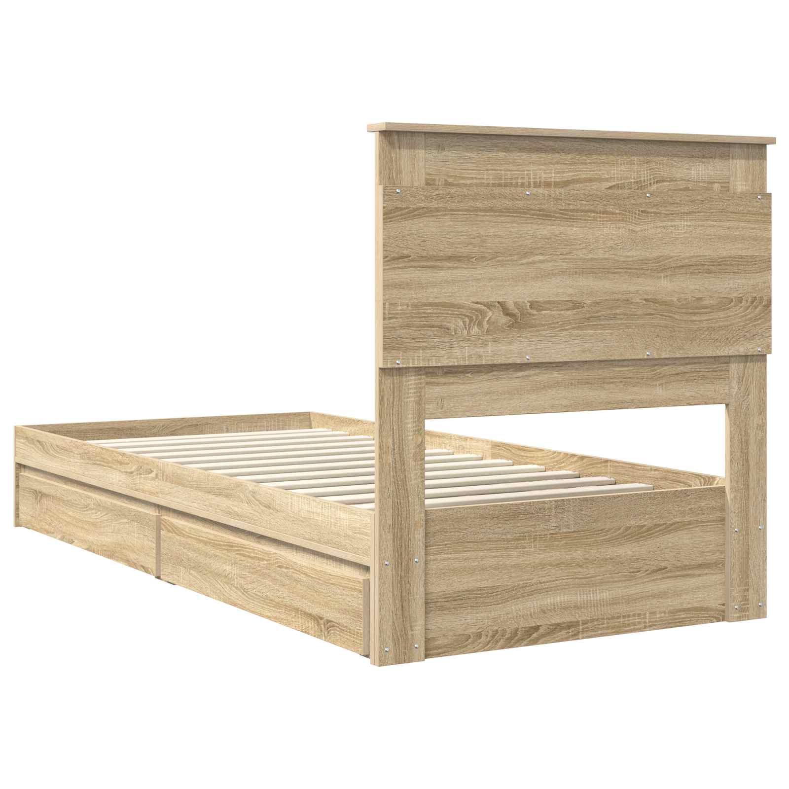 Krevet s od storage Sonoma hrast 75 x 190 cm Konstruirano drvo