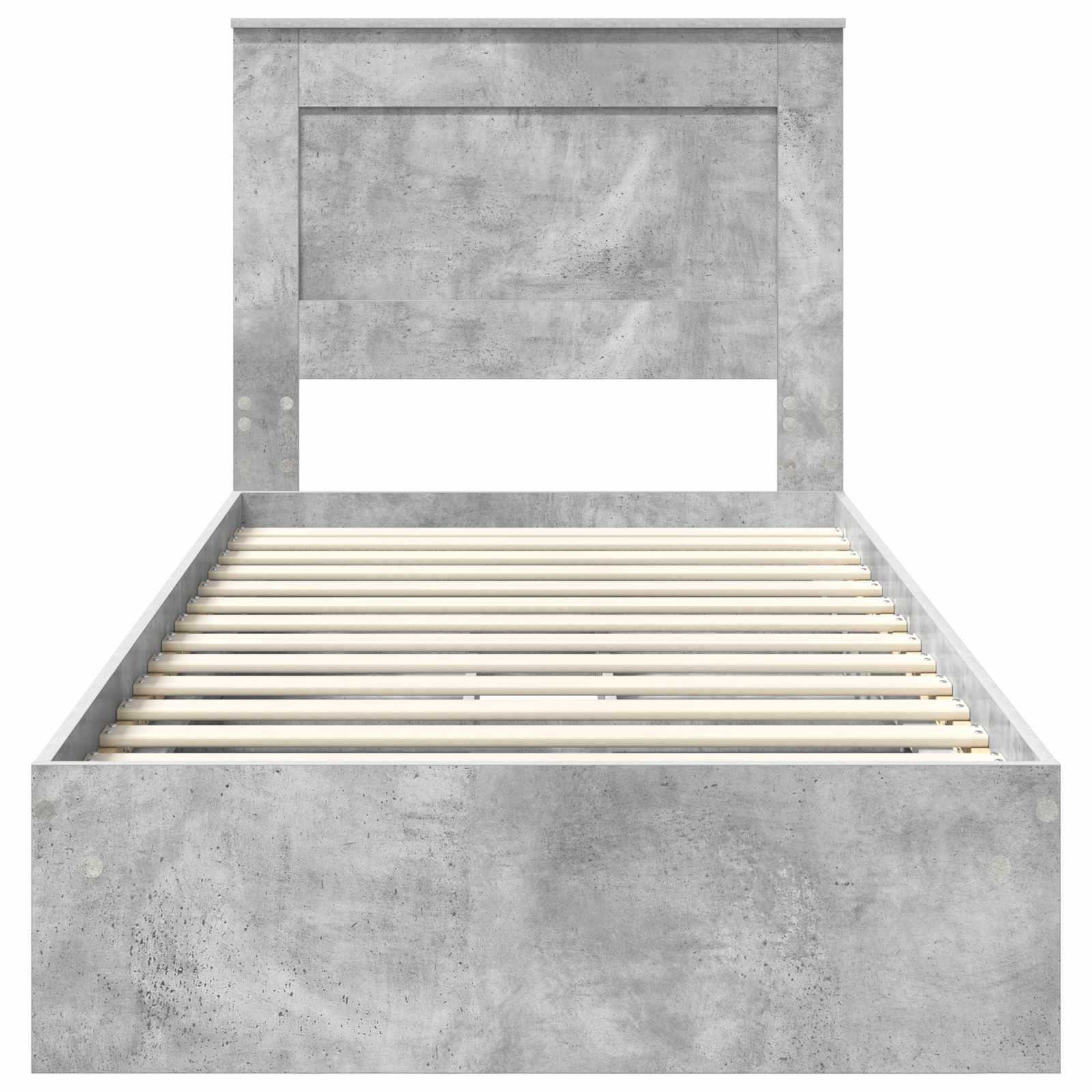 Krevet s od storage Betonski sivi 75 x 190 cm Konstruirano drvo