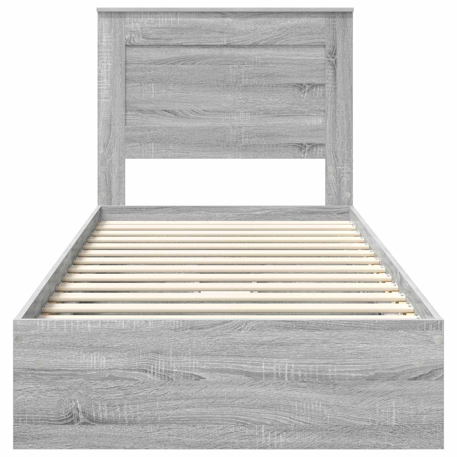 Krevet s od storage Siva Sonoma 75 x 190 cm Konstruirano drvo