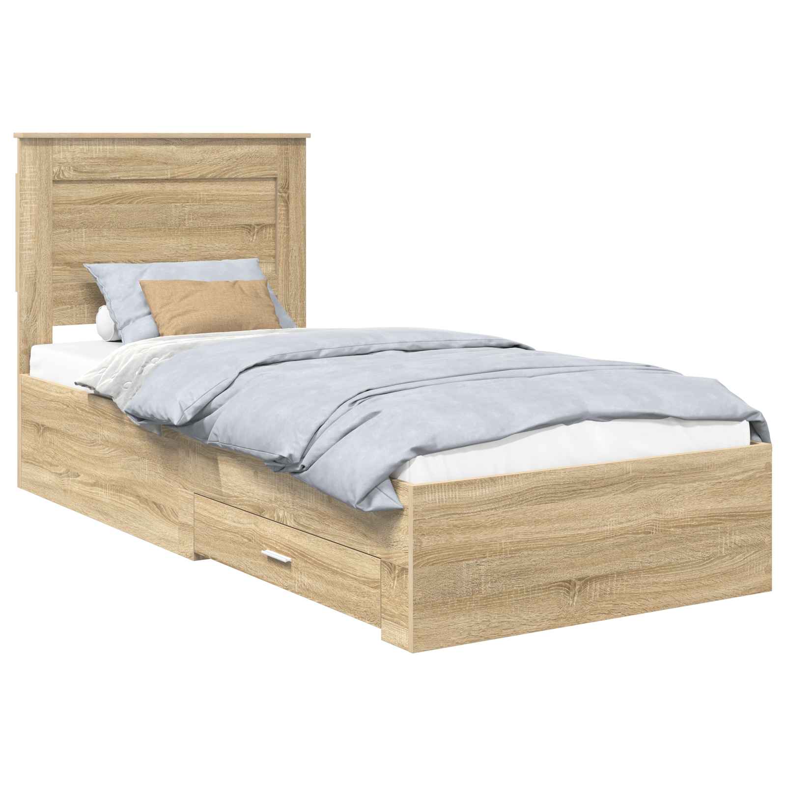 Krevetna konstrukcija s ladicama Sonoma hrast 100 x 200 cm