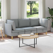 Modularni set sofe sa skladištem 3 pcs Svjetlosiva Tkanina