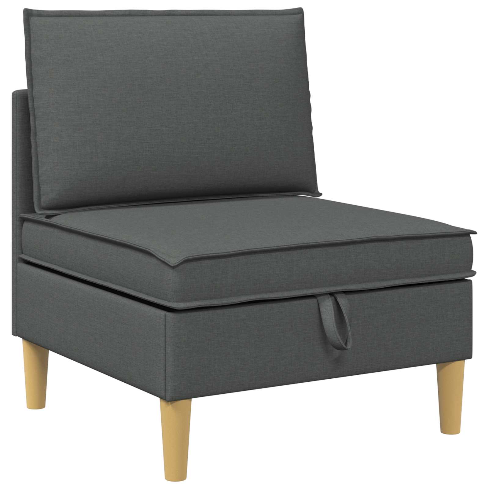 Set namještaja za dnevni boravak 3 pcs Tamnosiva Tkanina