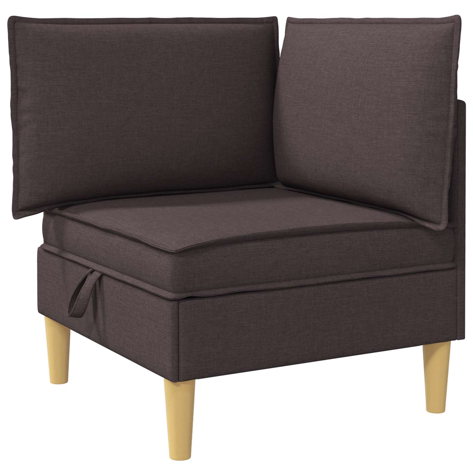 Set namještaja za dnevni boravak 5 pcs Tamno smeđa Tkanina