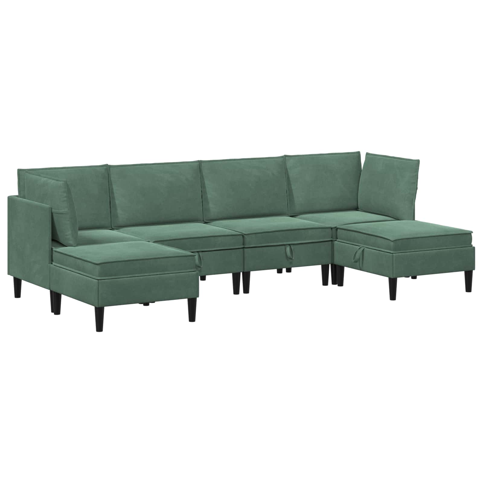 Set namještaja za dnevni boravak 6 pcs Morska zelena Baršun