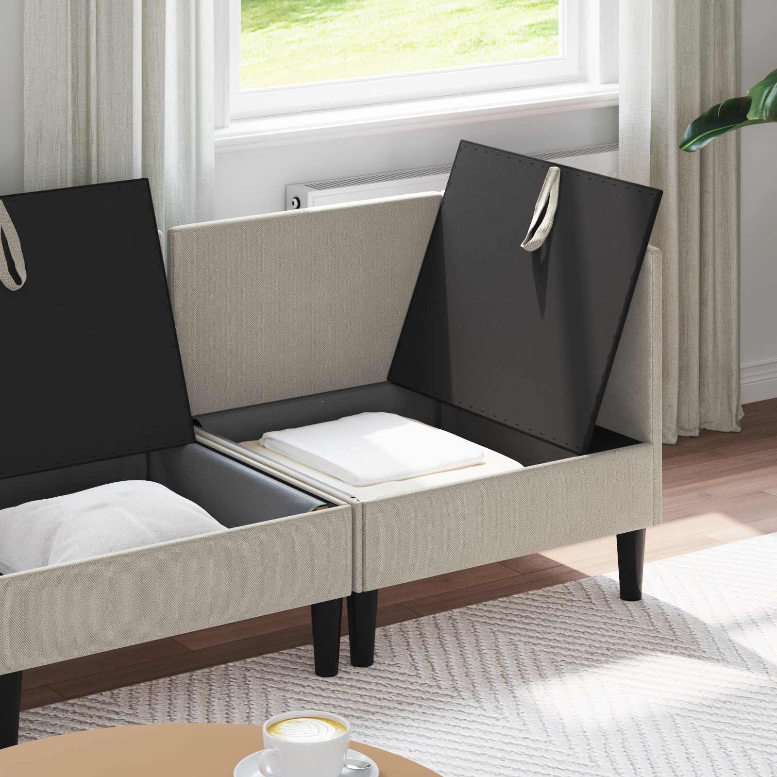 Set namještaja za dnevni boravak 3 pcs Zobena Tkanina