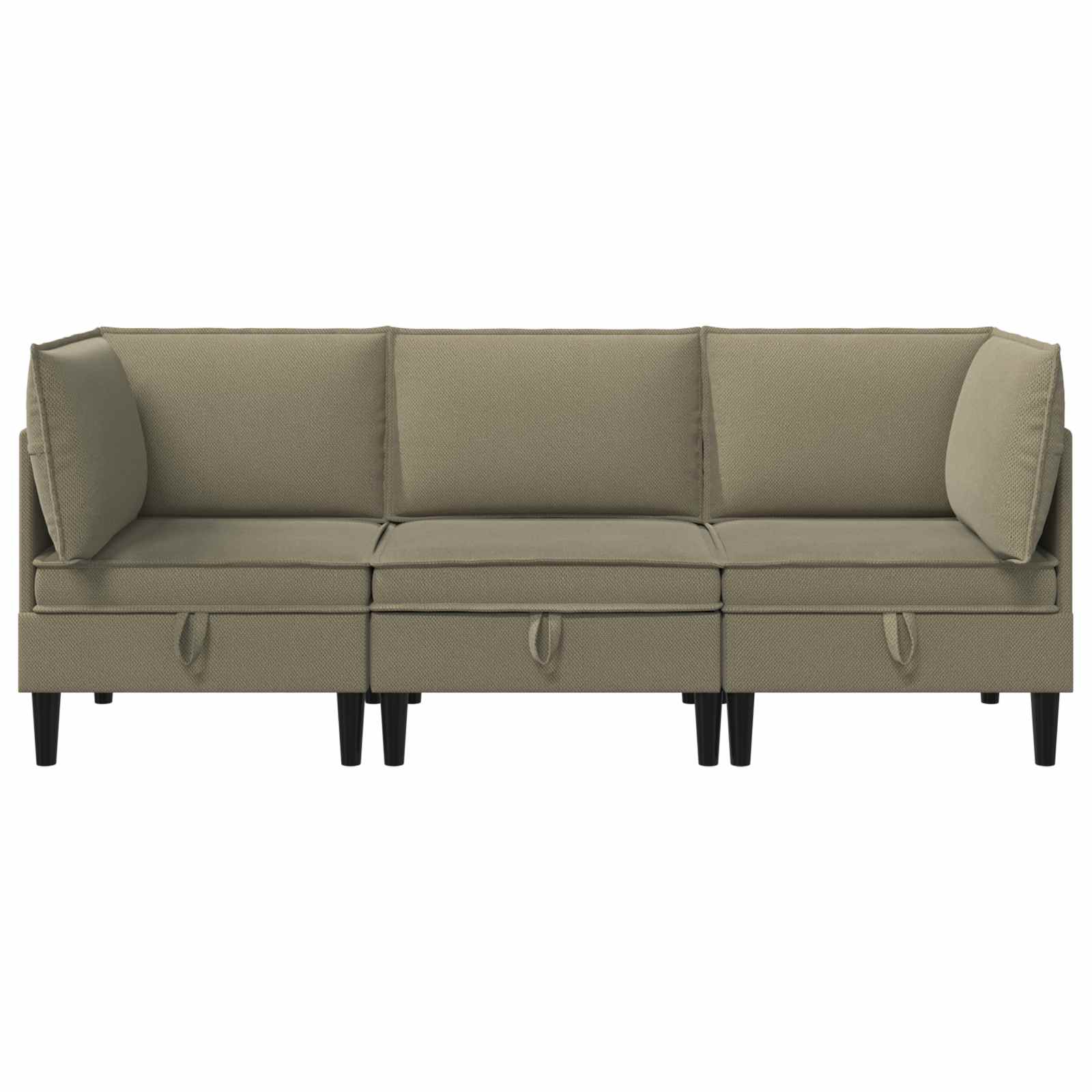 Set namještaja za dnevni boravak 3 pcs Kaki Tkanina
