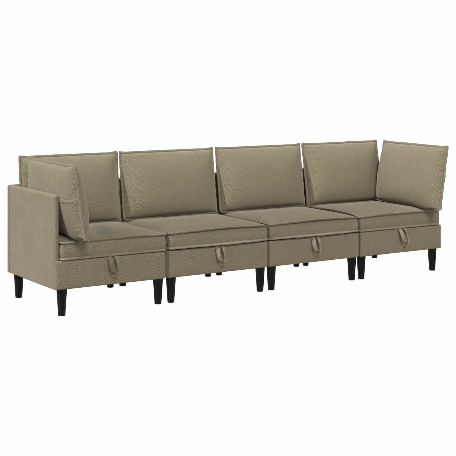 Set namještaja za dnevni boravak 4 pcs Kaki Tkanina