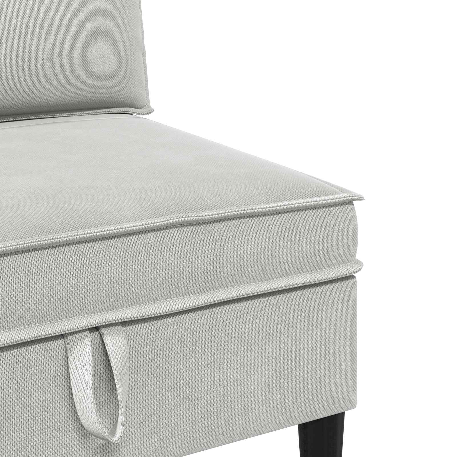 Set namještaja za dnevni boravak 4 pcs Svjetlosiva Tkanina