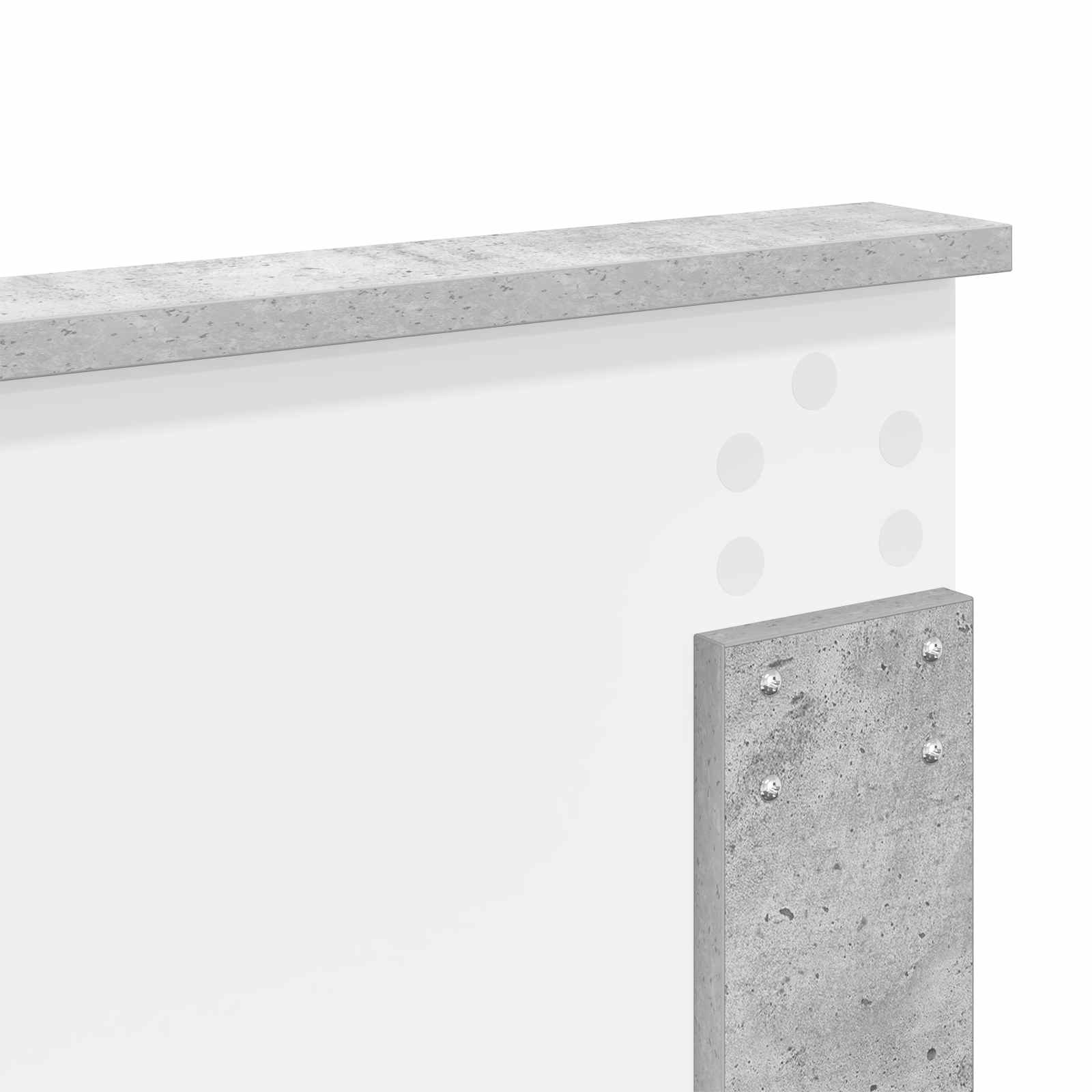 Krevetna konstrukcija Beton 140 x 200 cm Čvrsto borovo drvo