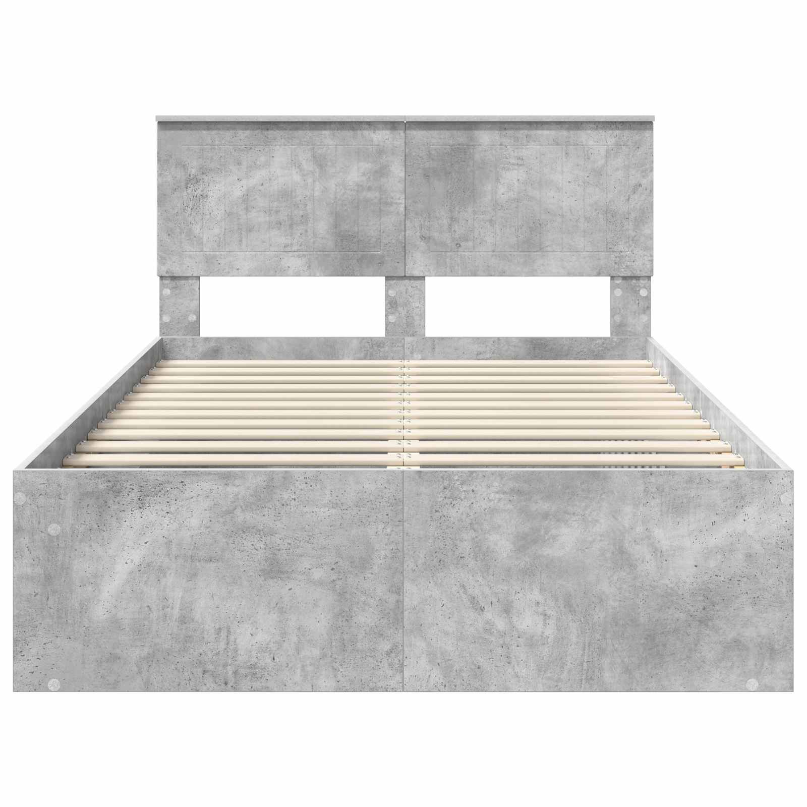 Krevetna konstrukcija Beton 120 x 190 cm Čvrsto borovo drvo
