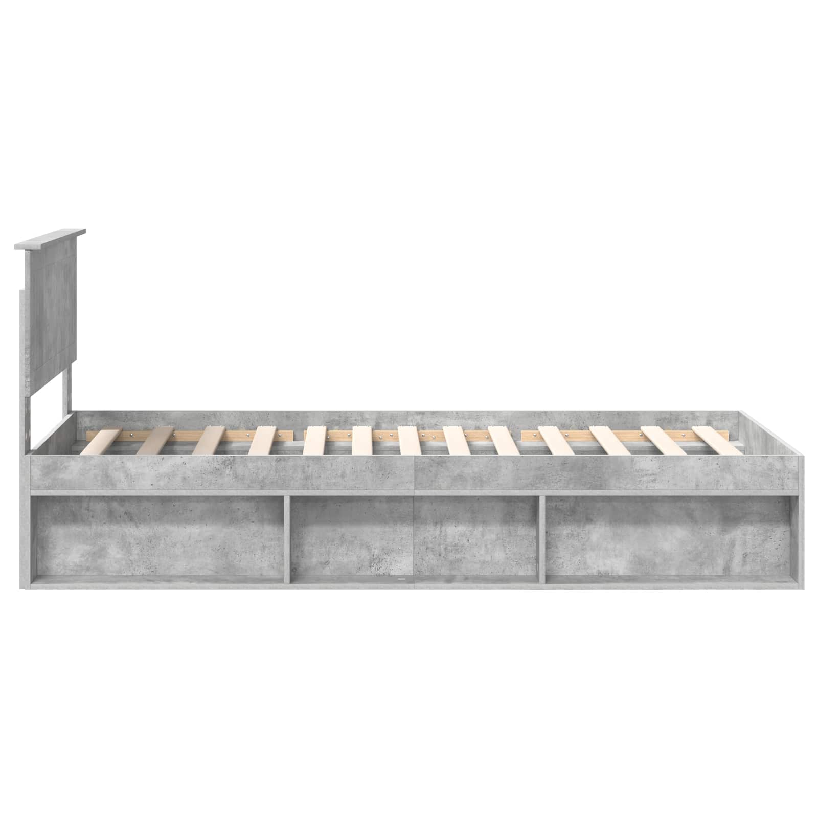 Krevetna konstrukcija Beton 90 x 200 cm Čvrsto borovo drvo