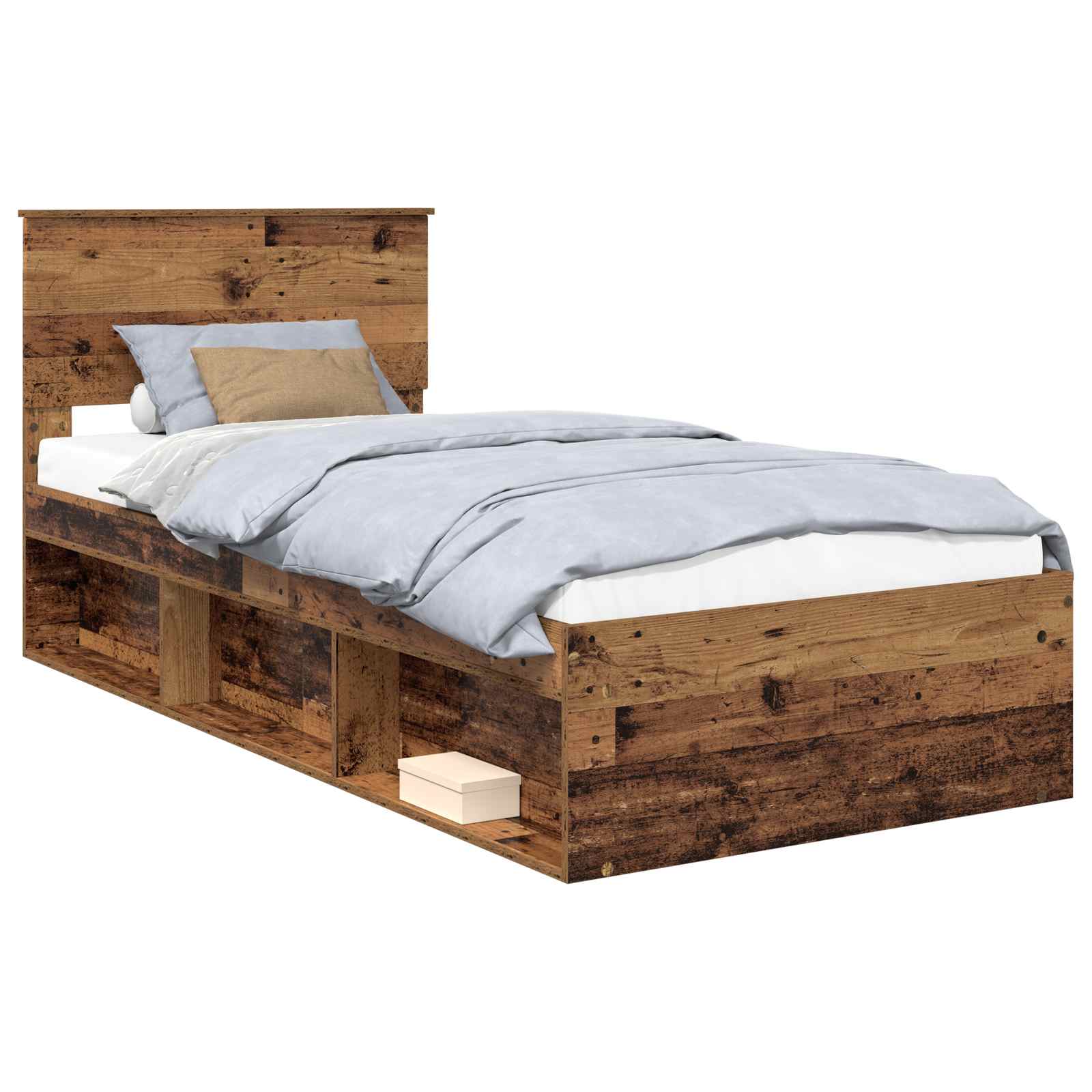 Krevetna konstrukcija Staro drvo 90 x 200 cm Čvrsto borovo drvo