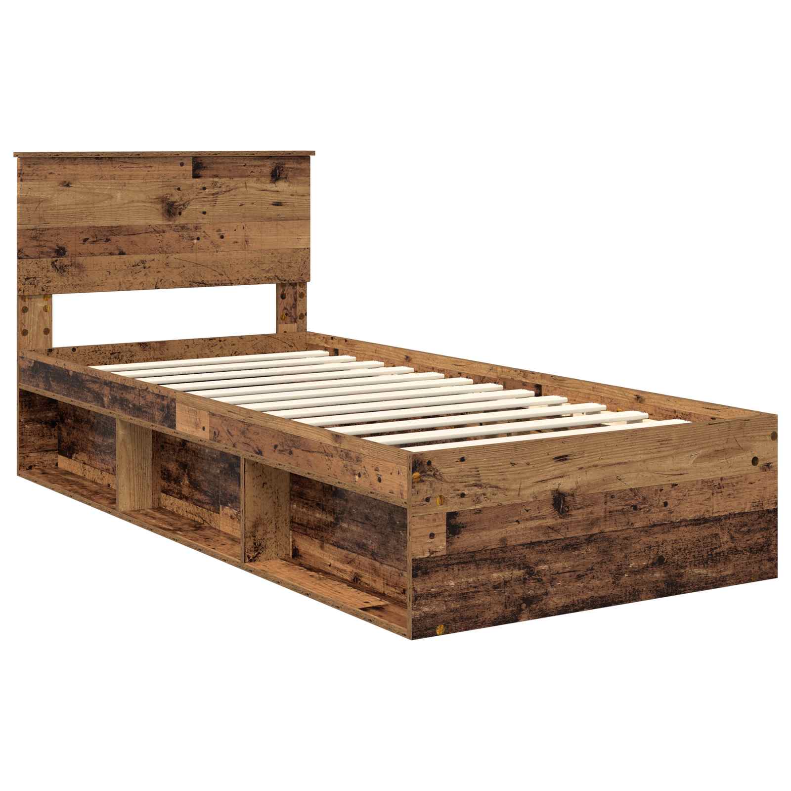 Krevetna konstrukcija Staro drvo 90 x 200 cm Čvrsto borovo drvo