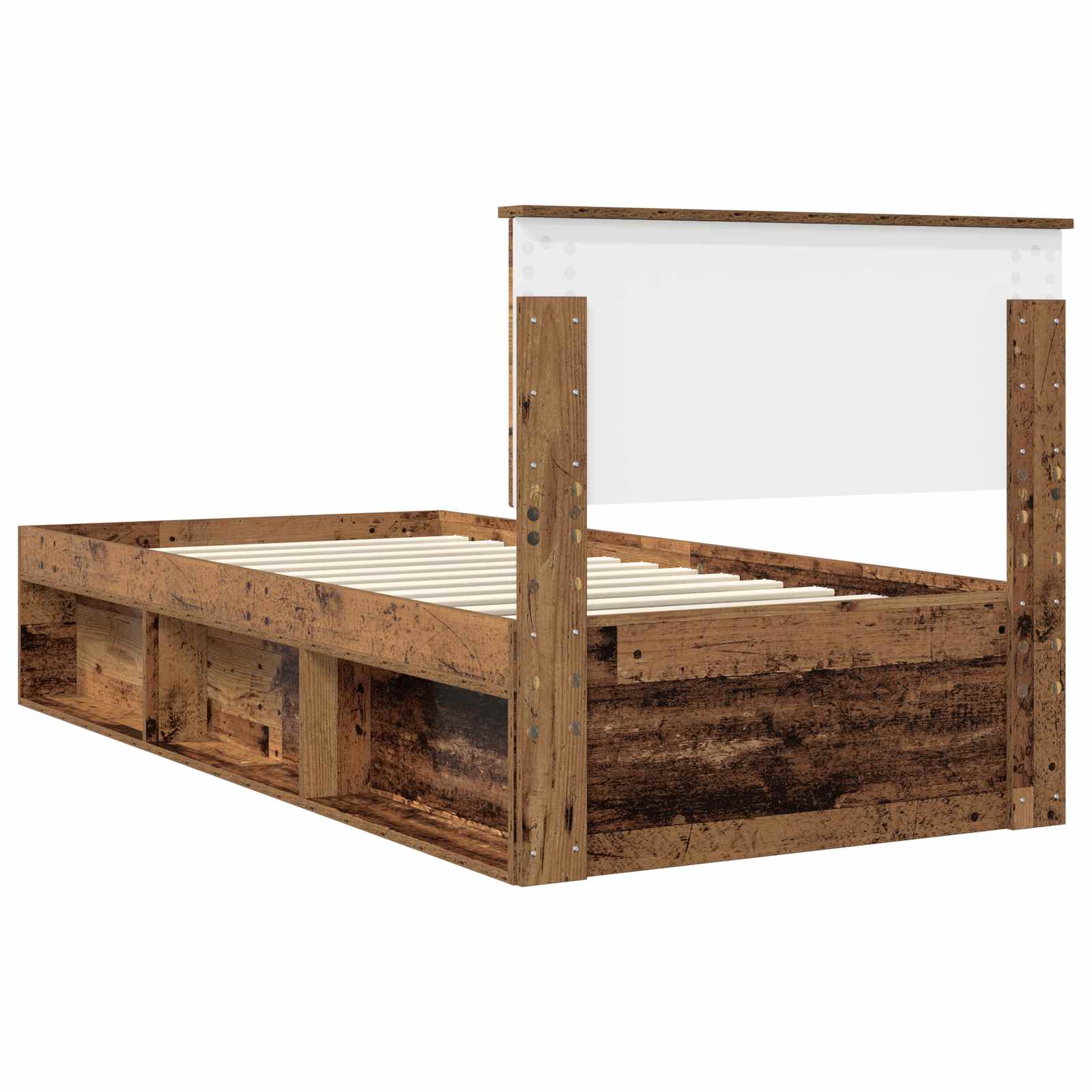 Krevetna konstrukcija Staro drvo 90 x 190 cm Čvrsto borovo drvo