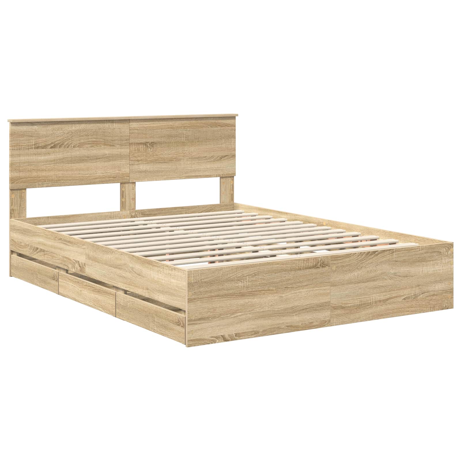Krevetna konstrukcija s ladicama Sonoma hrast 150 x 200 cm