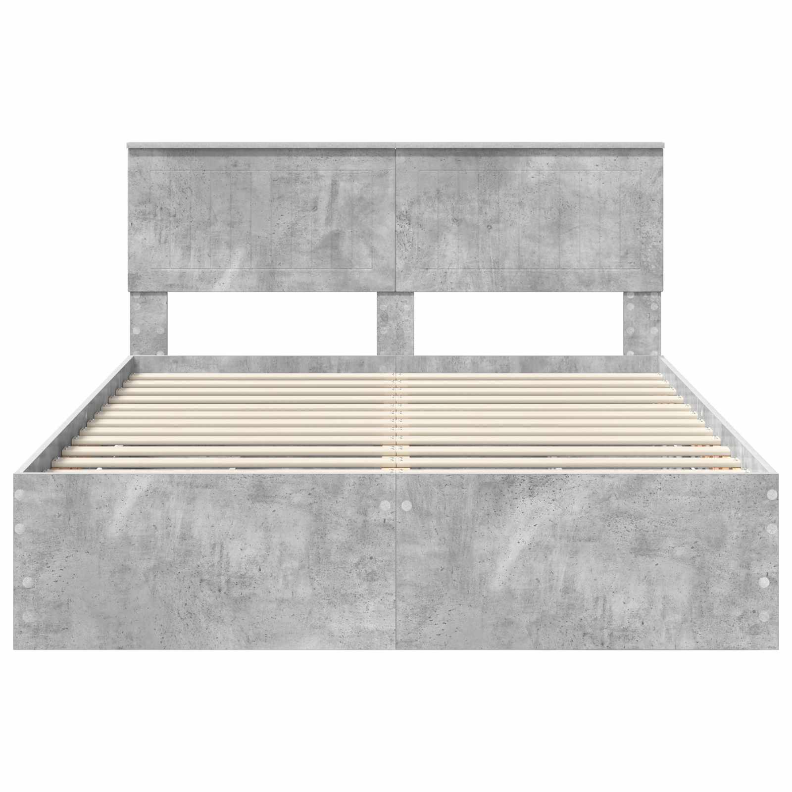 Krevetna konstrukcija s ladicama Betonski sivi 140 x 190 cm