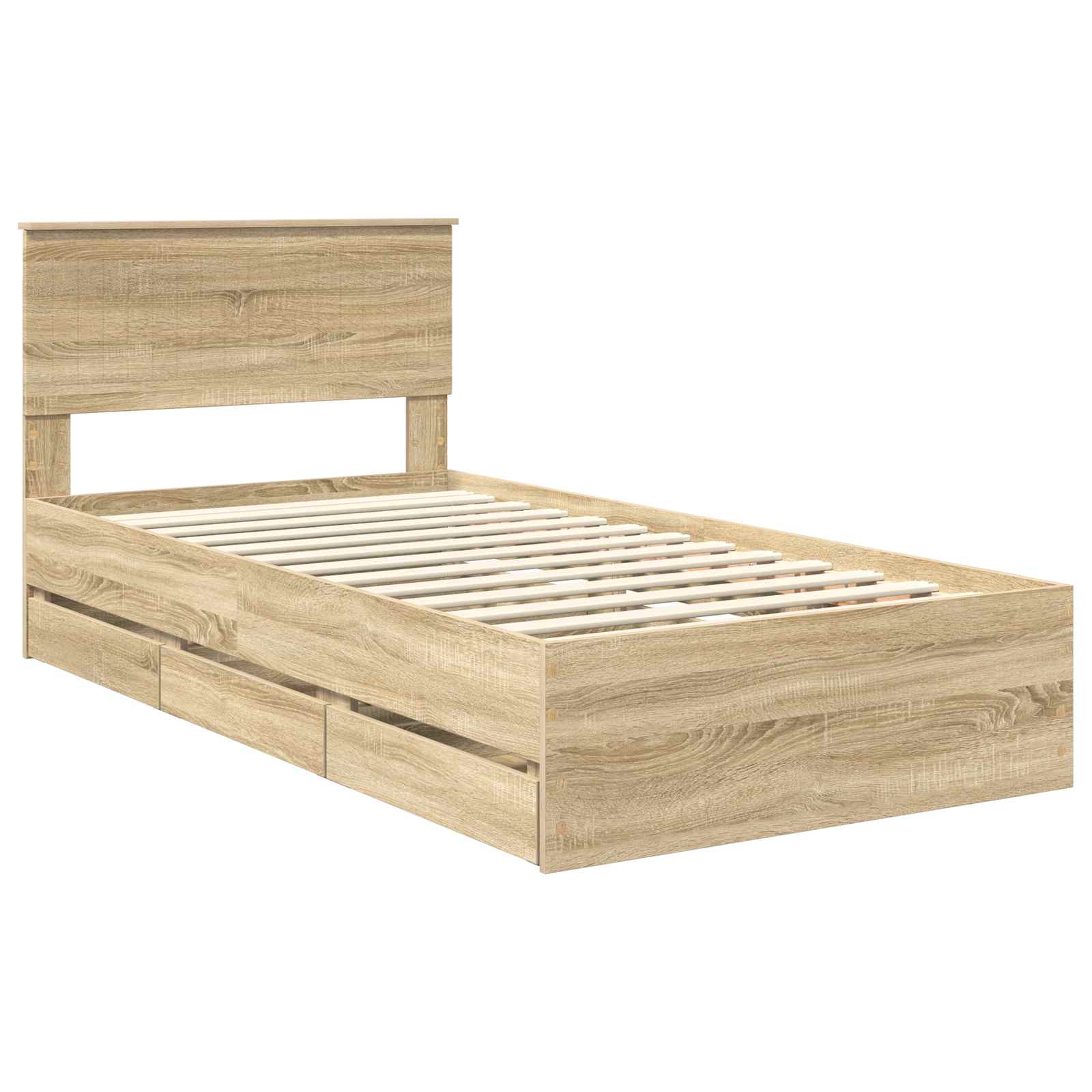 Krevetna konstrukcija s ladicama Sonoma hrast 100 x 200 cm
