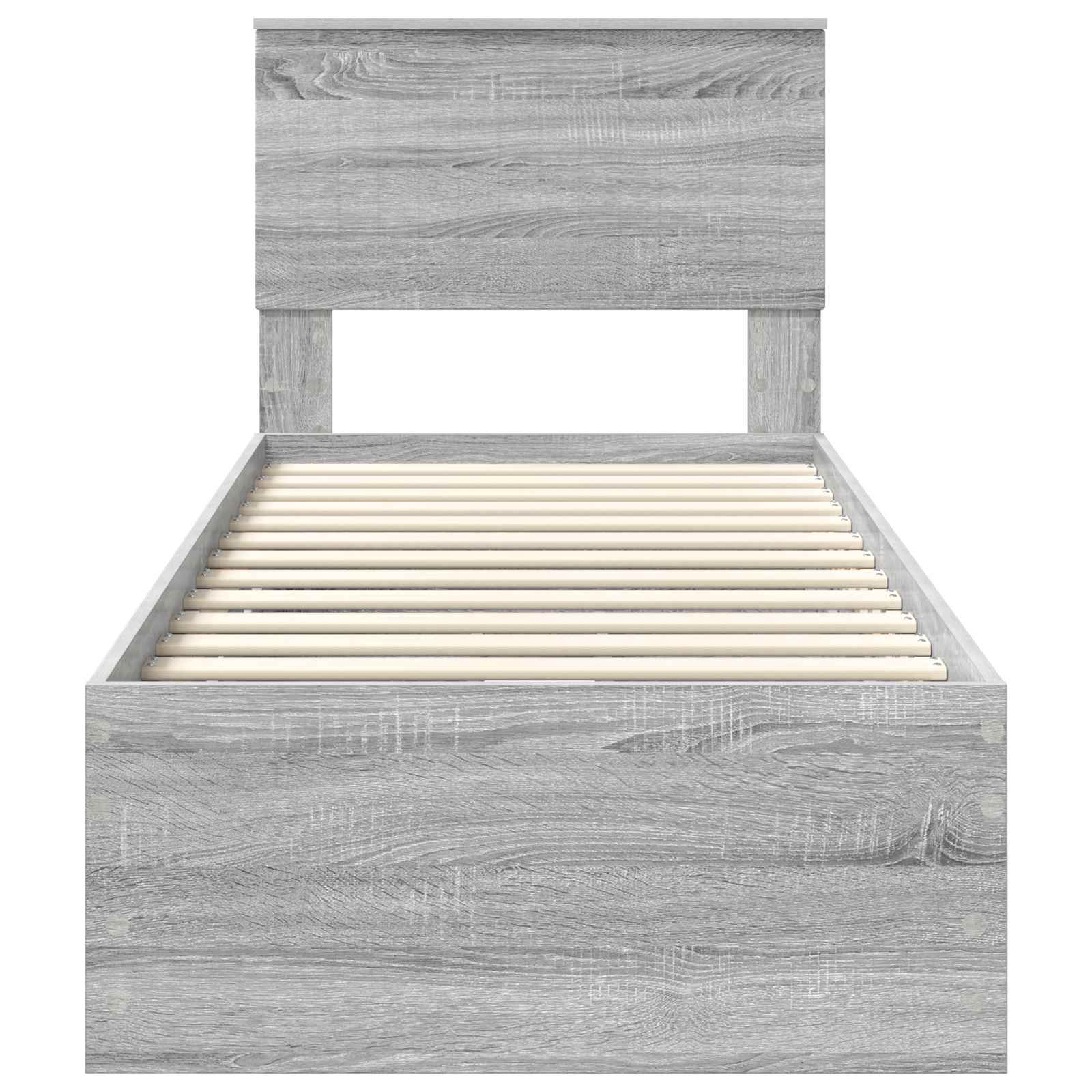 Krevetna konstrukcija Siva Sonoma 75 x 190 cm Inženjersko Drvo