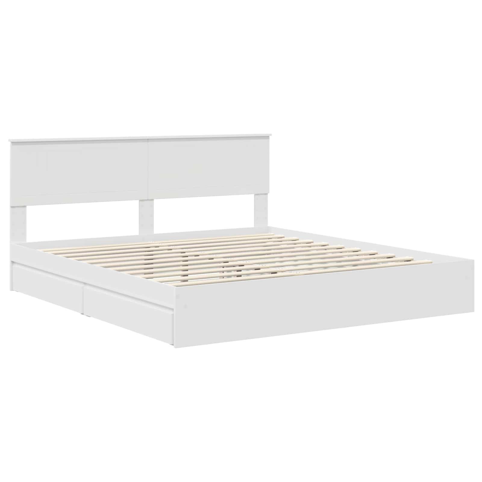 Krevet s od storage Bijelo 180 x 200 cm Konstruirano drvo