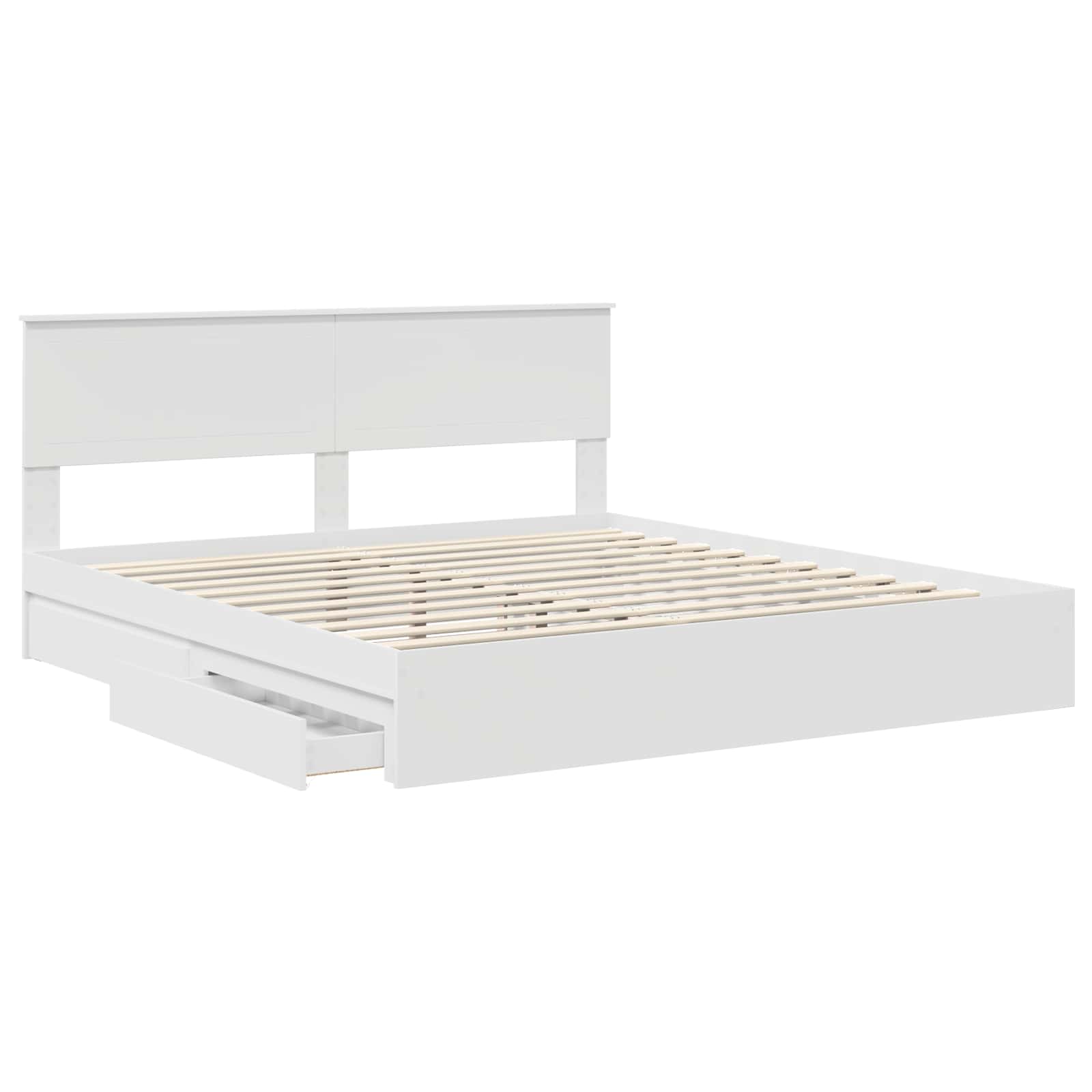 Krevet s od storage Bijelo 180 x 200 cm Konstruirano drvo