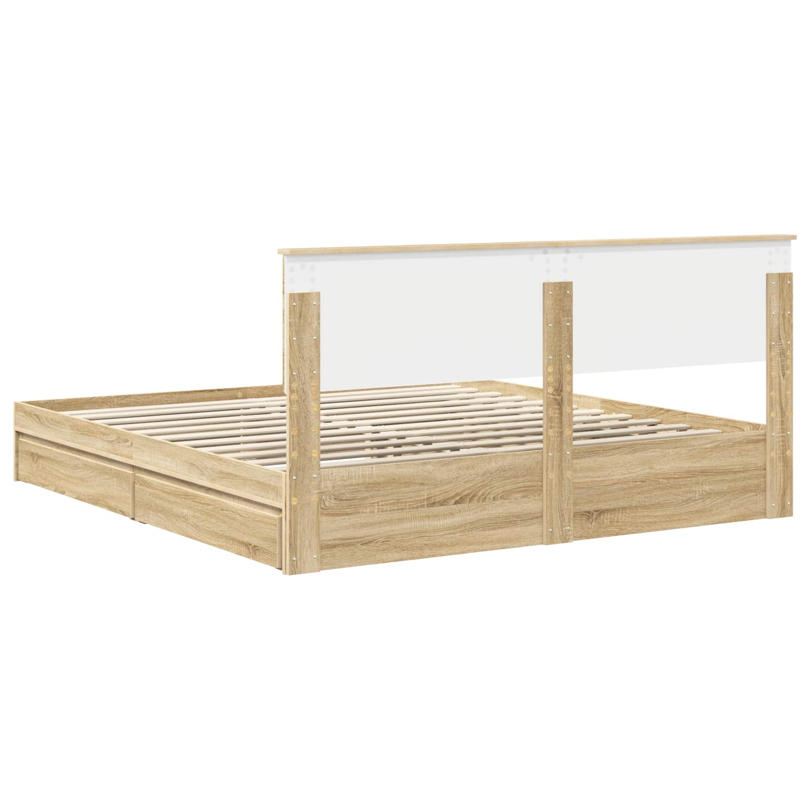 Krevet s od storage Sonoma hrast 180 x 200 cm Konstruirano drvo