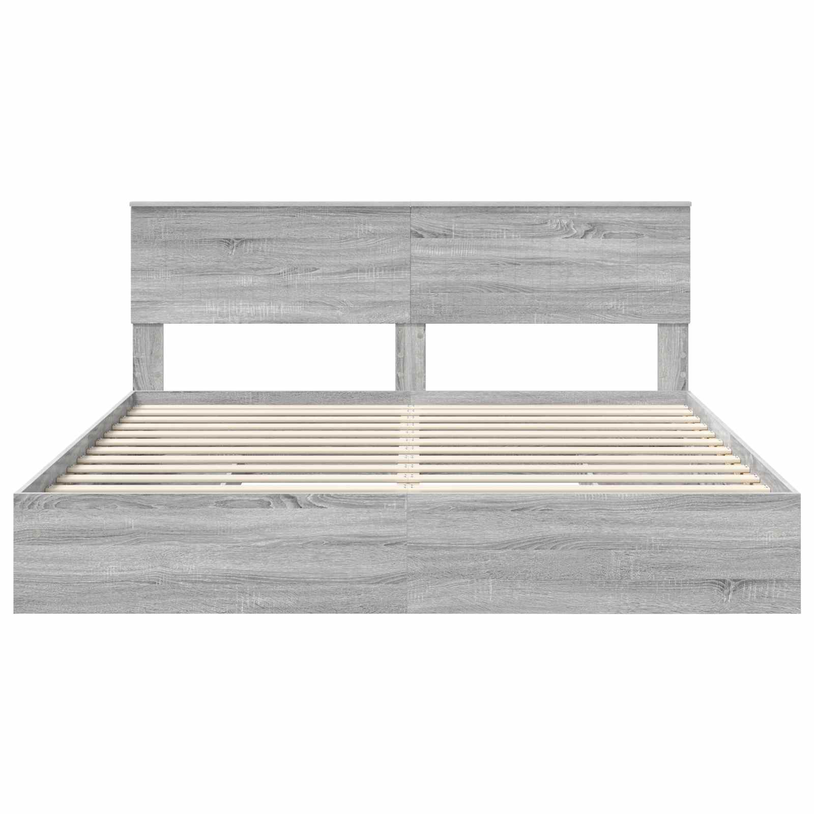 Krevet s od storage Siva Sonoma 180 x 200 cm Konstruirano drvo
