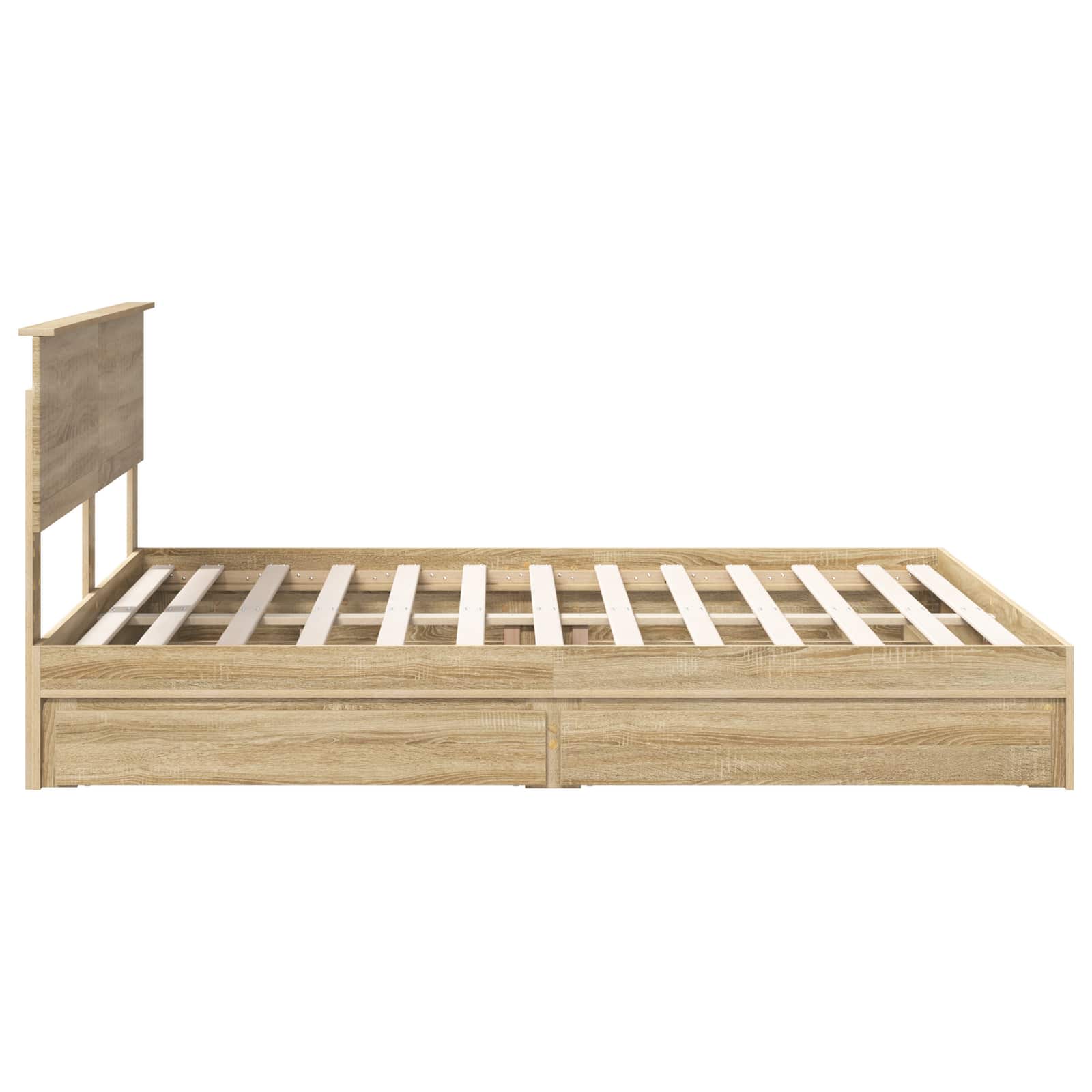 Krevet s od storage Sonoma hrast 160 x 200 cm Konstruirano drvo