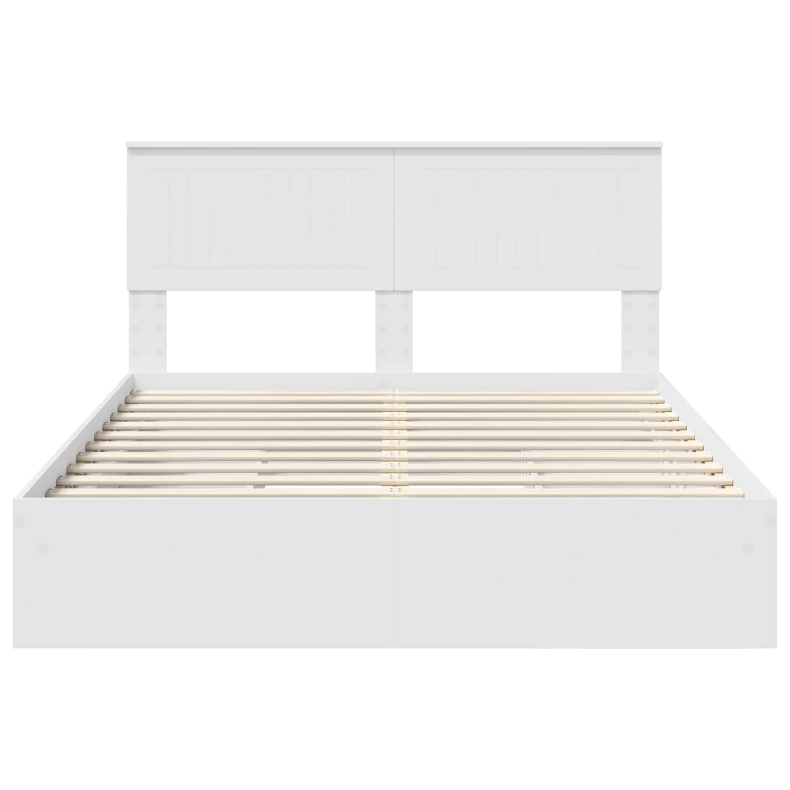 Krevet s od storage Bijelo 140 x 200 cm Konstruirano drvo
