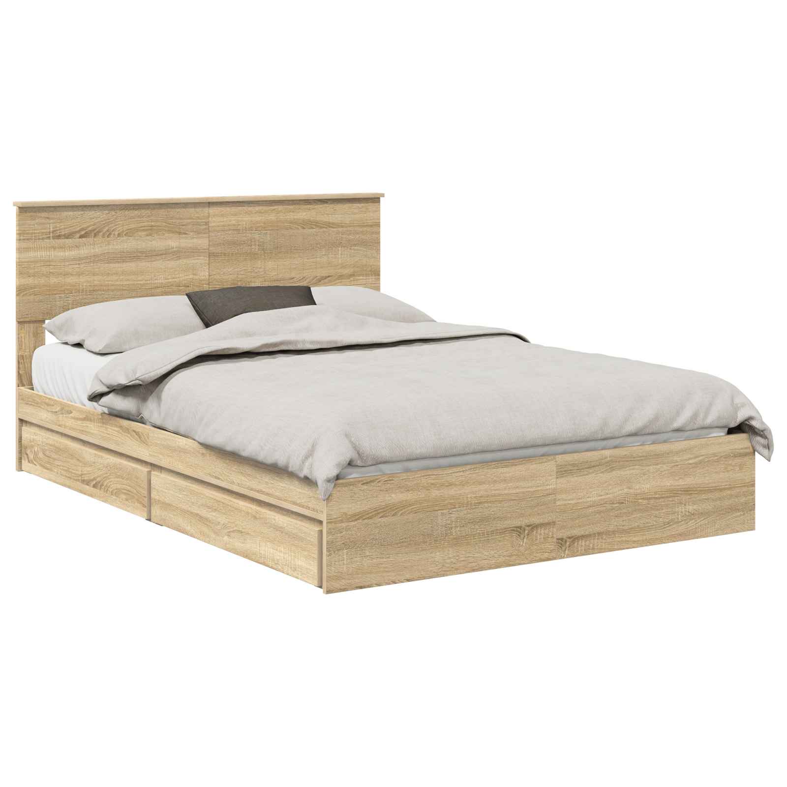 Krevet s od storage Sonoma hrast 140 x 190 cm Konstruirano drvo