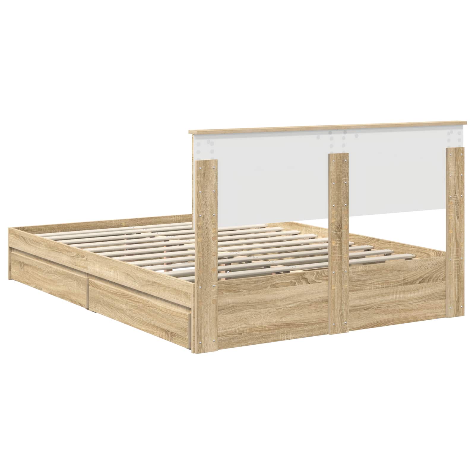 Krevet s od storage Sonoma hrast 135 x 190 cm Konstruirano drvo