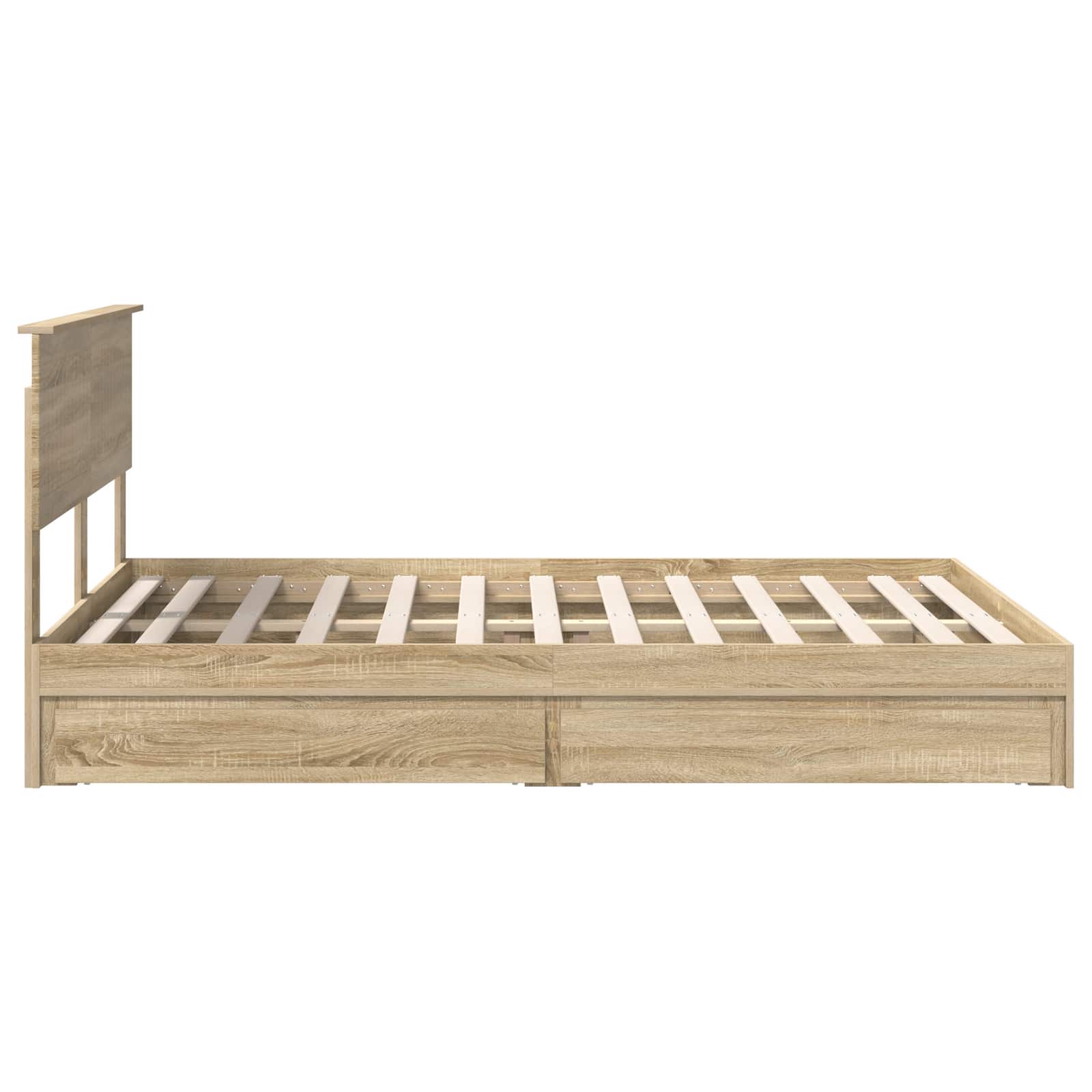 Krevet s od storage Sonoma hrast 135 x 190 cm Konstruirano drvo