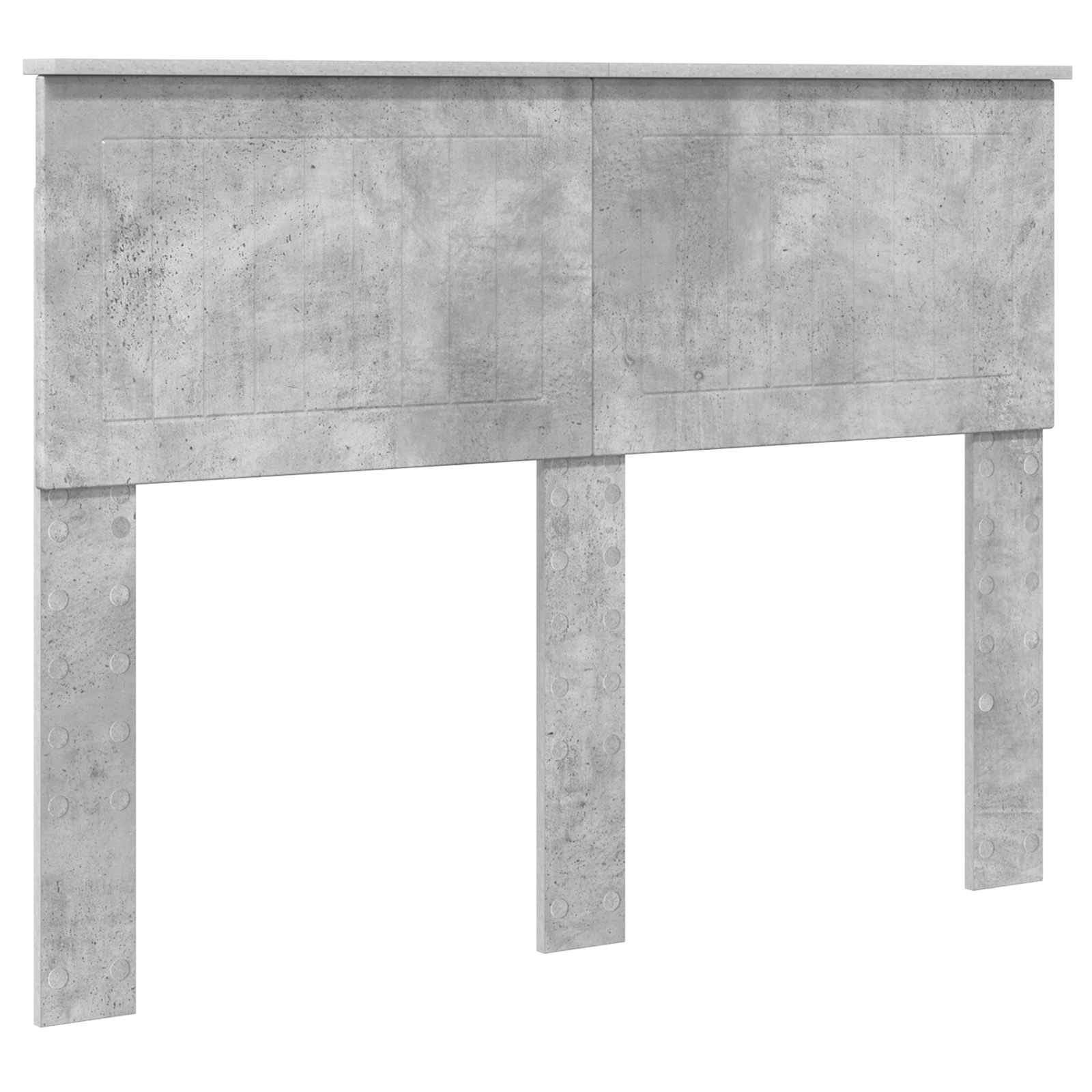Krevet s od storage s uzglavljem Betonski sivi 135 x 190 cm