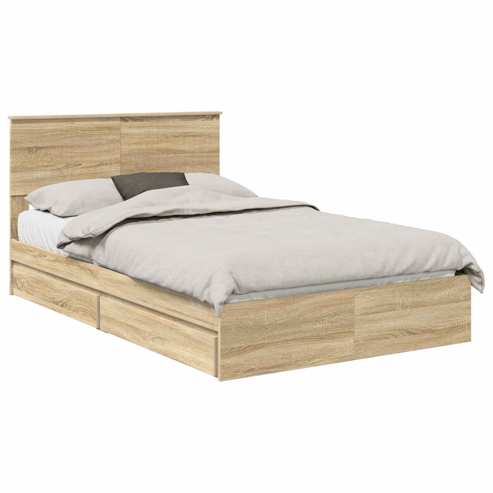 Krevet s od storage Sonoma hrast 120 x 200 cm Konstruirano drvo