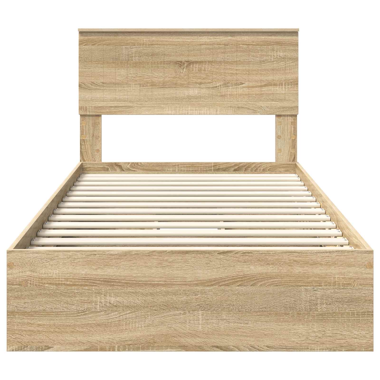 Krevet s od storage Sonoma hrast 100 x 200 cm Konstruirano drvo