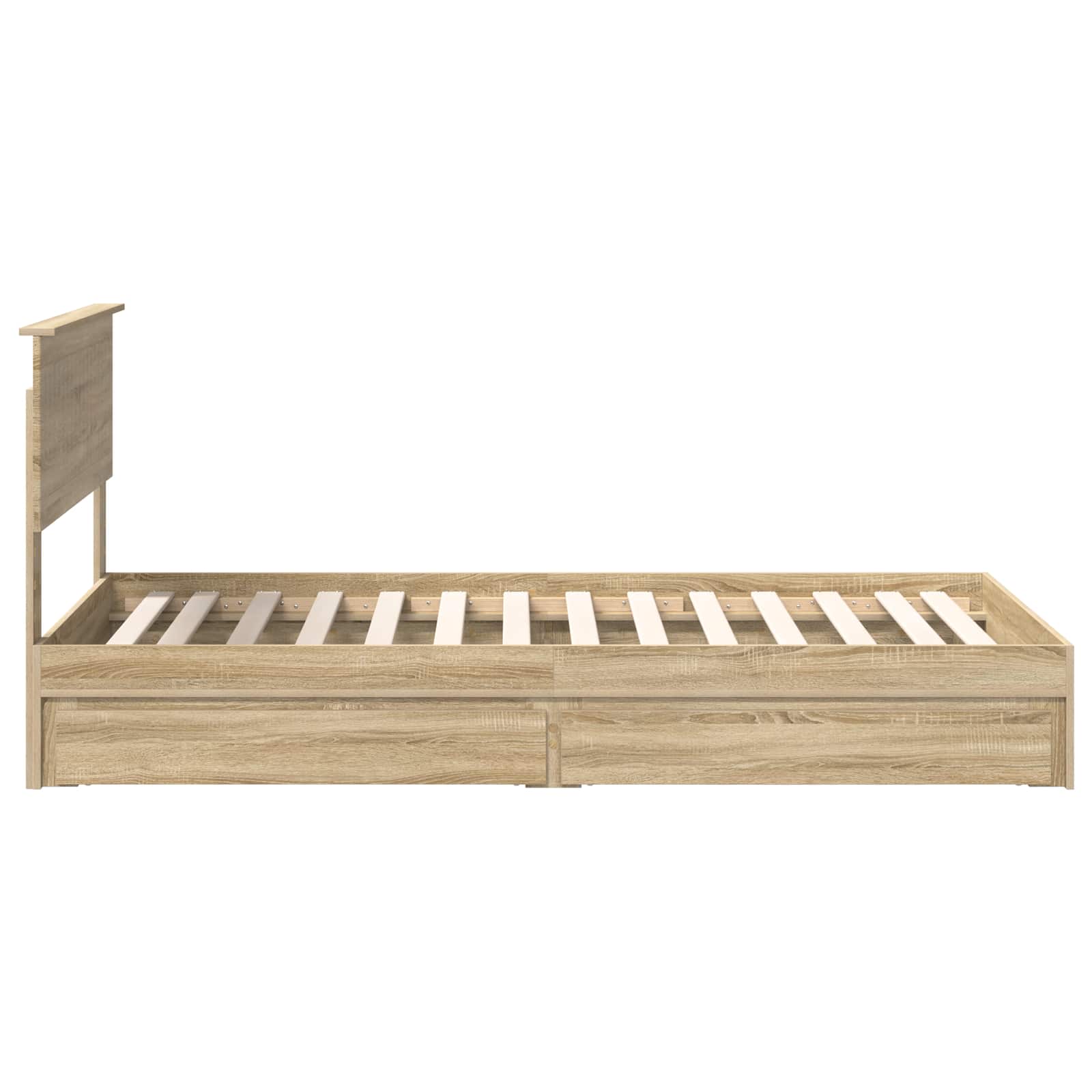 Krevet s od storage Sonoma hrast 100 x 200 cm Konstruirano drvo