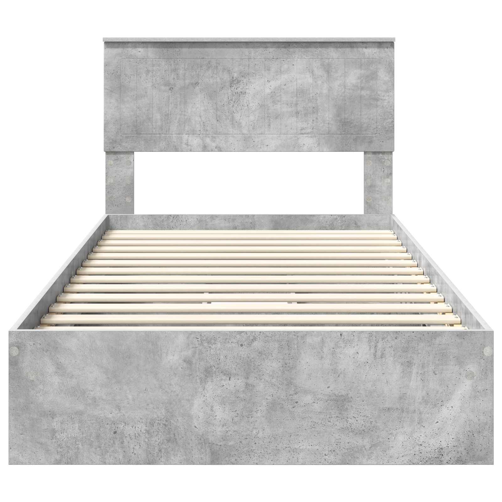 Krevet s od storage s uzglavljem Betonski sivi 100 x 200 cm