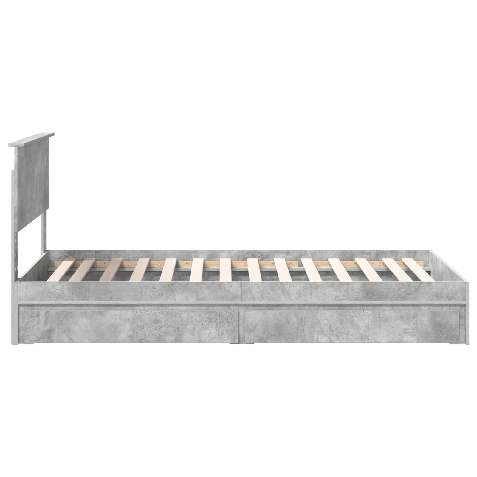 Krevet s od storage s uzglavljem Betonski sivi 100 x 200 cm
