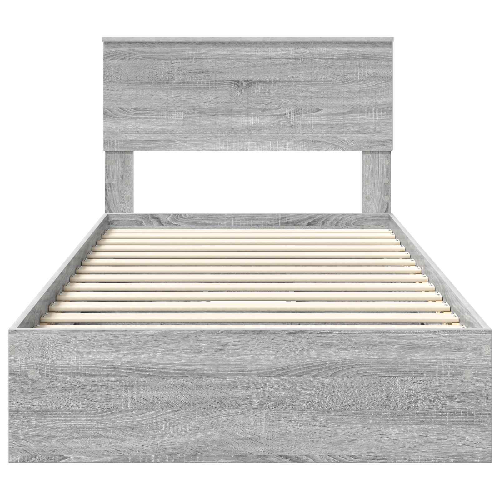 Krevet s od storage Siva Sonoma 100 x 200 cm Konstruirano drvo