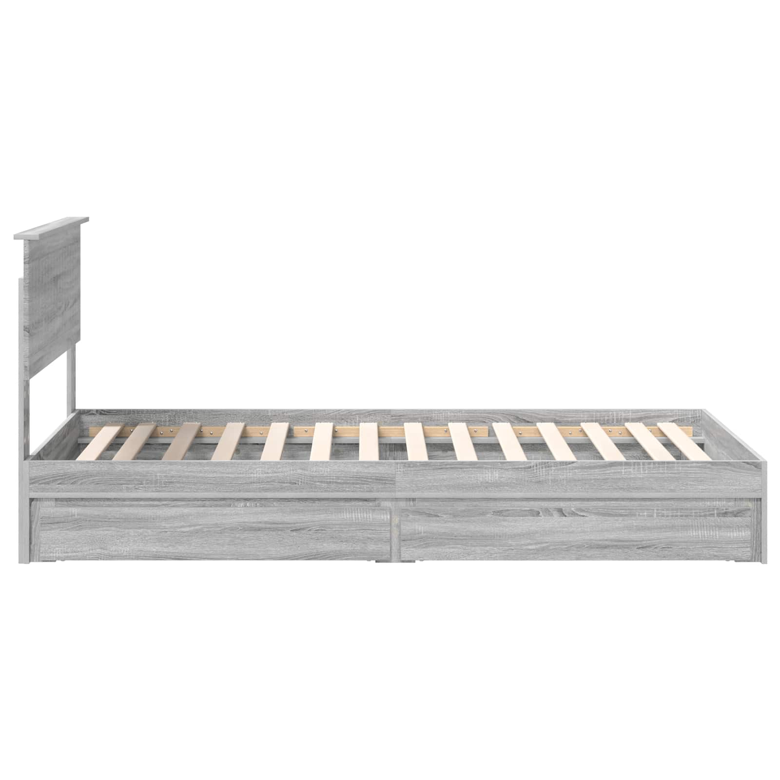 Krevet s od storage Siva Sonoma 100 x 200 cm Konstruirano drvo