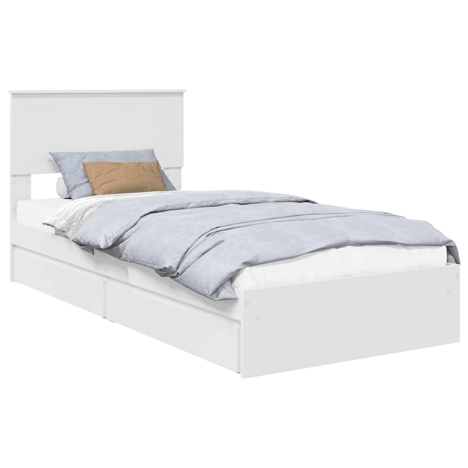 Krevet s od storage Bijelo 90 x 200 cm Konstruirano drvo