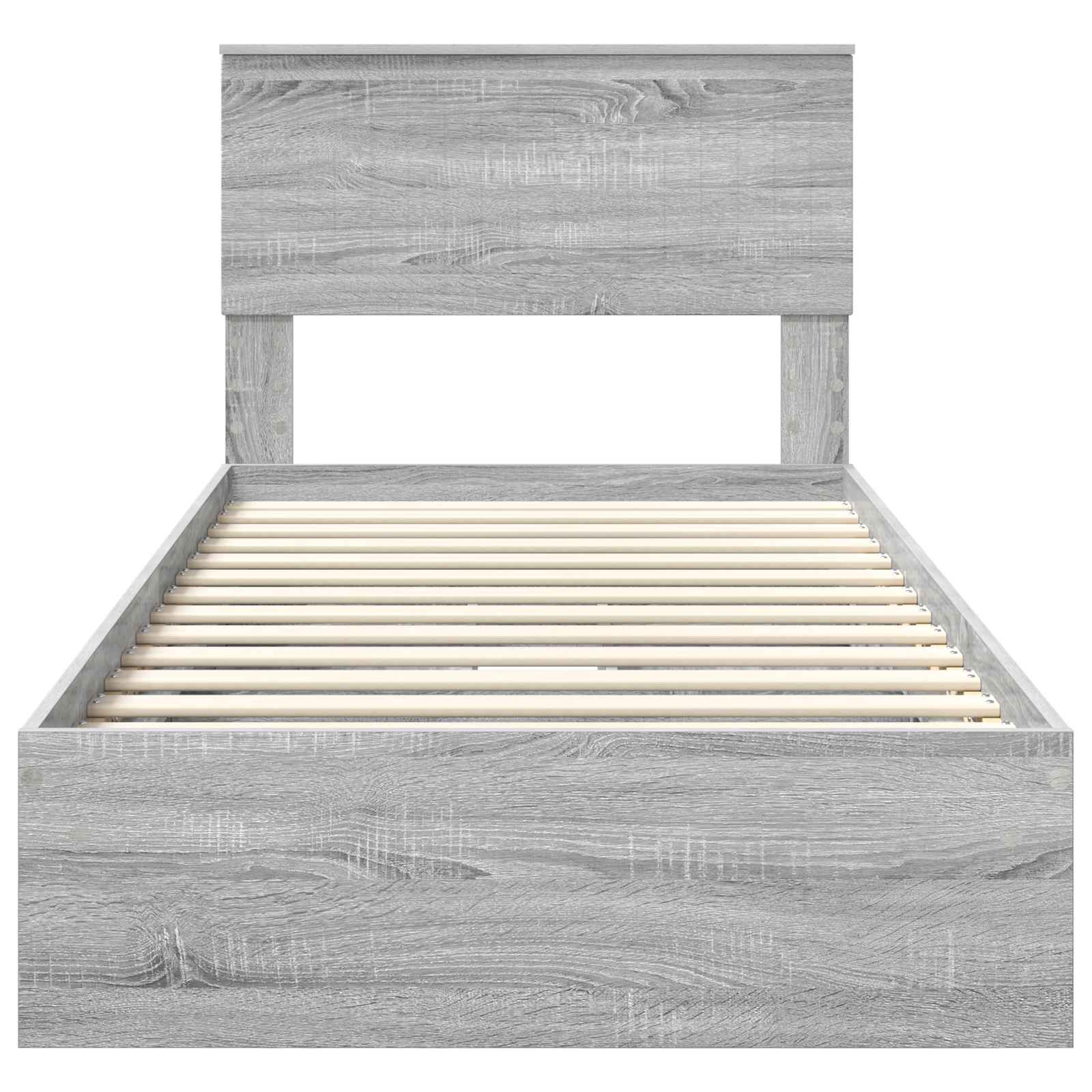 Krevet s od storage Siva Sonoma 90 x 200 cm Konstruirano drvo