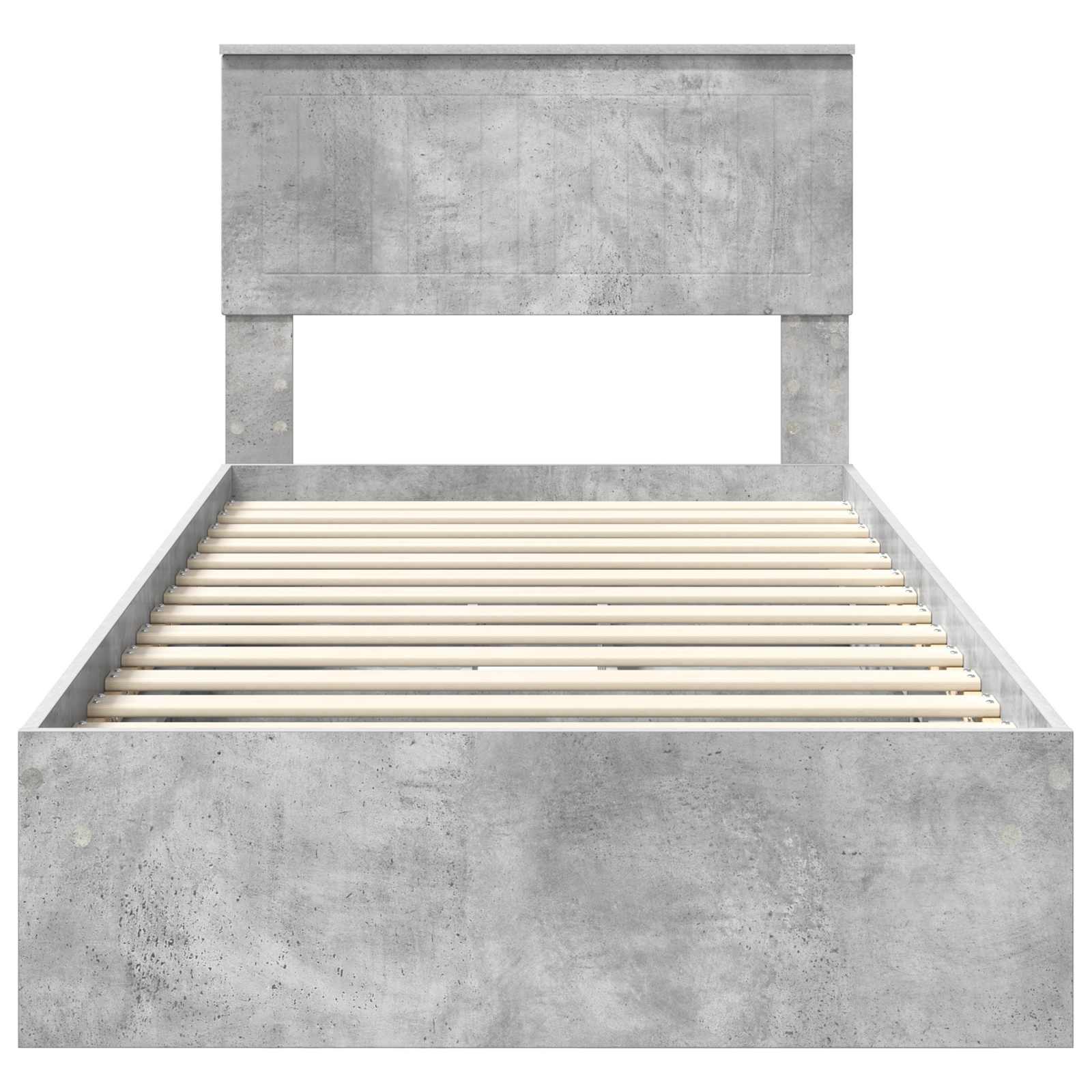 Krevet s od storage Betonski sivi 90 x 190 cm Konstruirano drvo