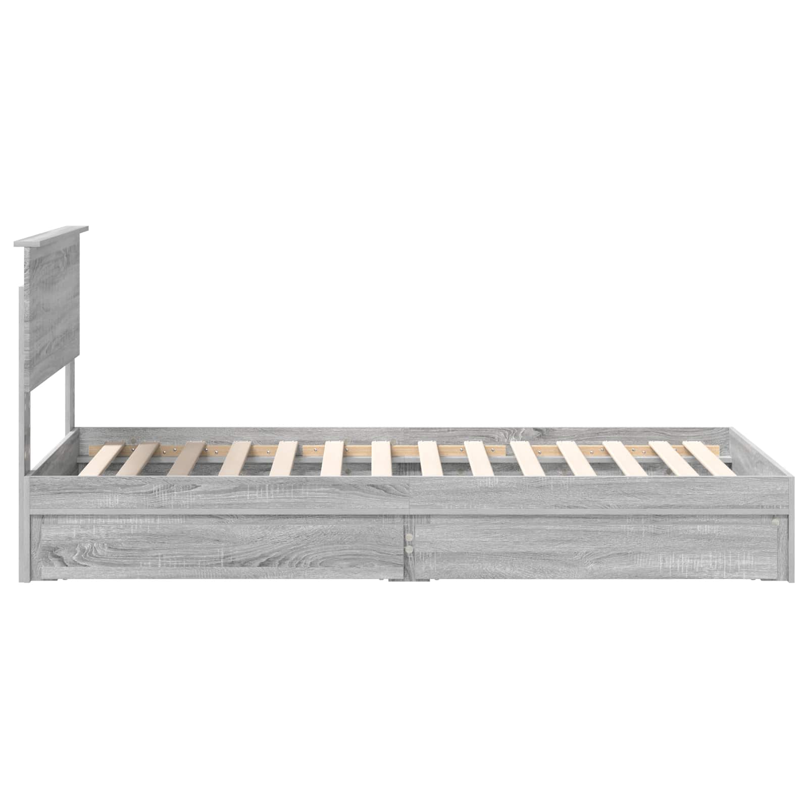 Krevet s od storage Siva Sonoma 90 x 190 cm Konstruirano drvo