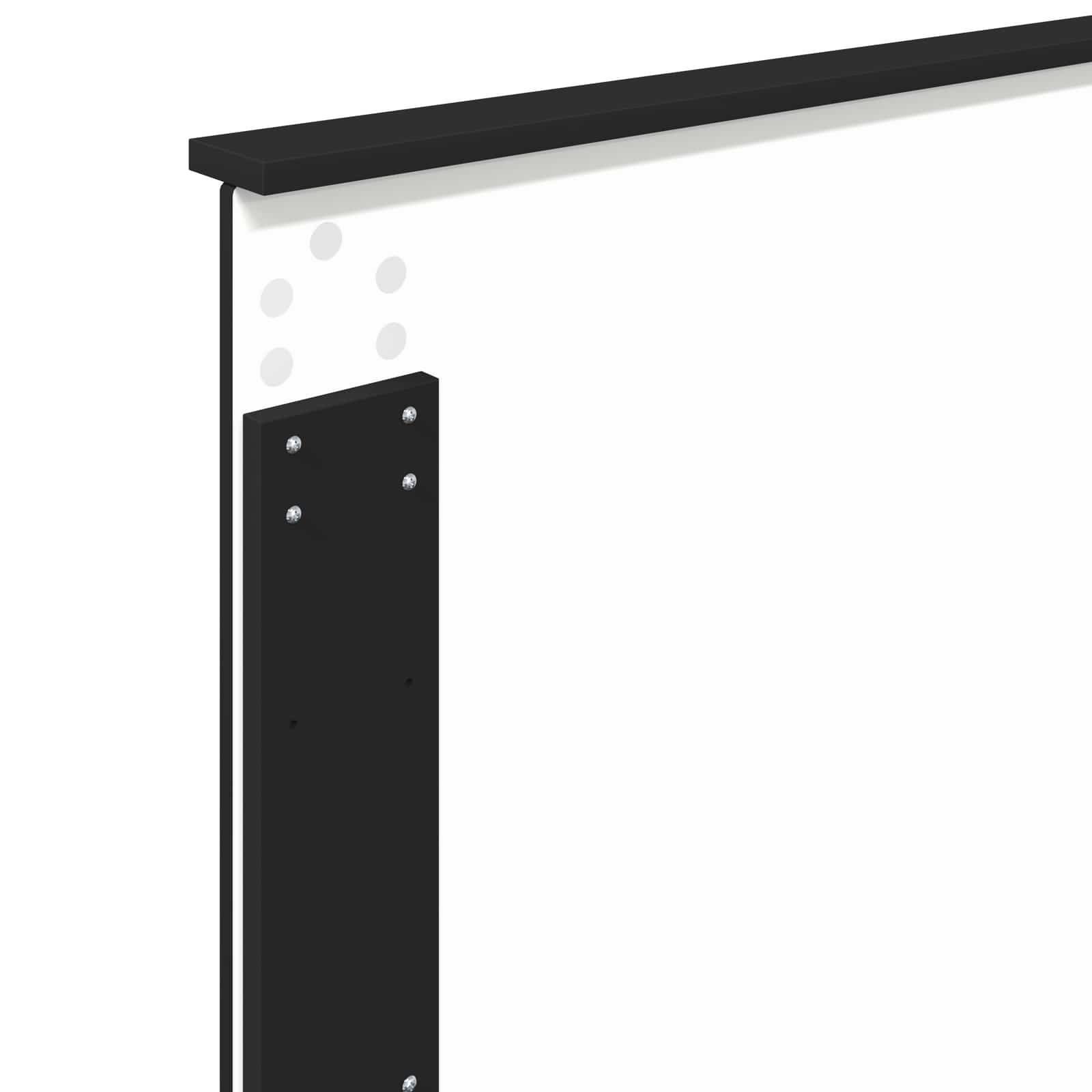 Krevet s od storage Crna 75 x 190 cm Konstruirano drvo