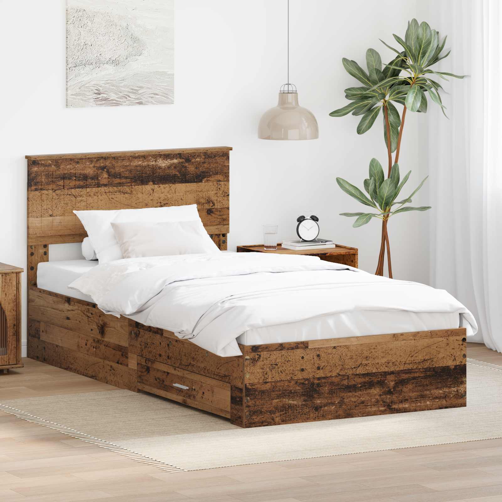 Krevetna konstrukcija Staro drvo 100 x 200 cm Konstruirano drvo