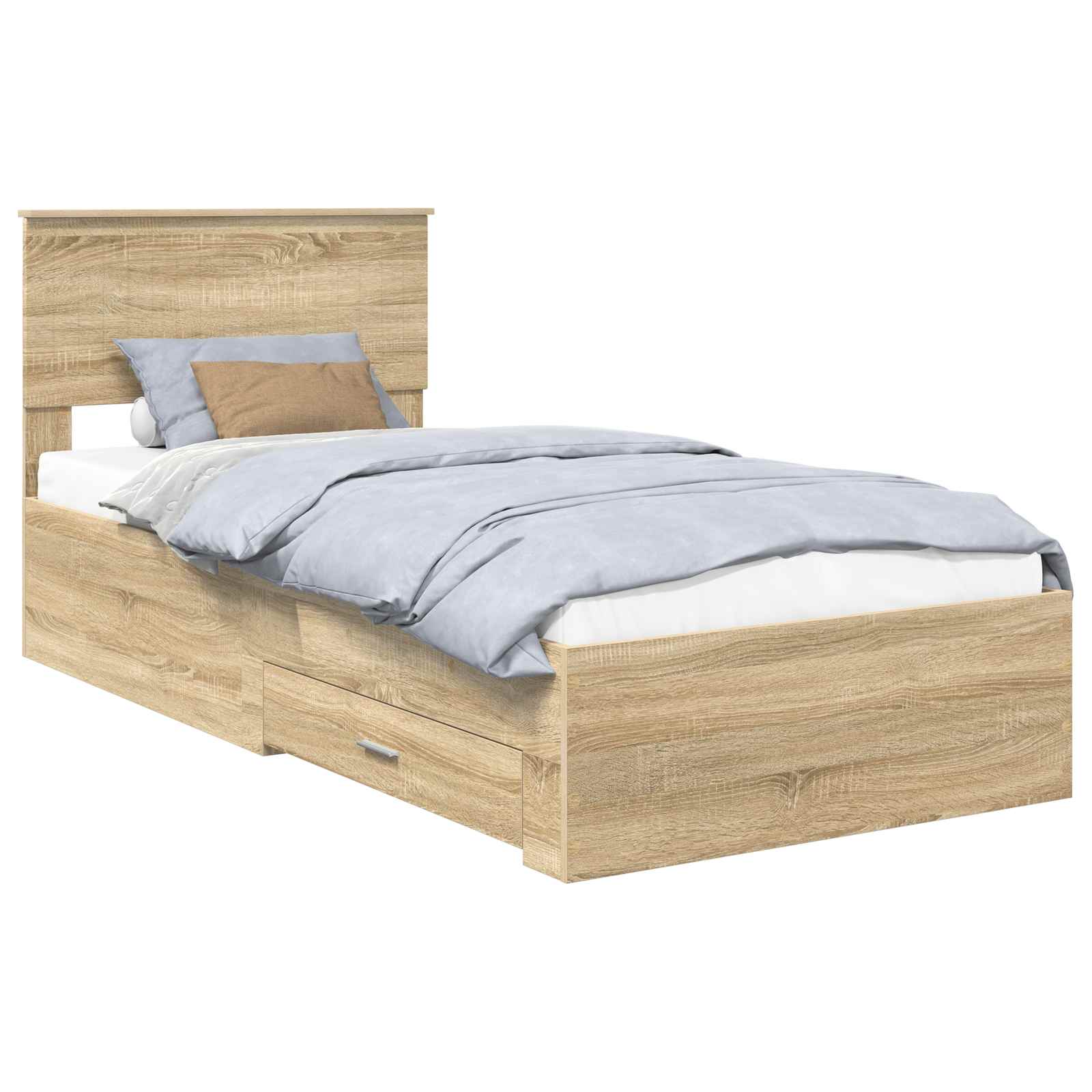 Krevetna konstrukcija s uzglavljem Sonoma hrast 90 x 200 cm