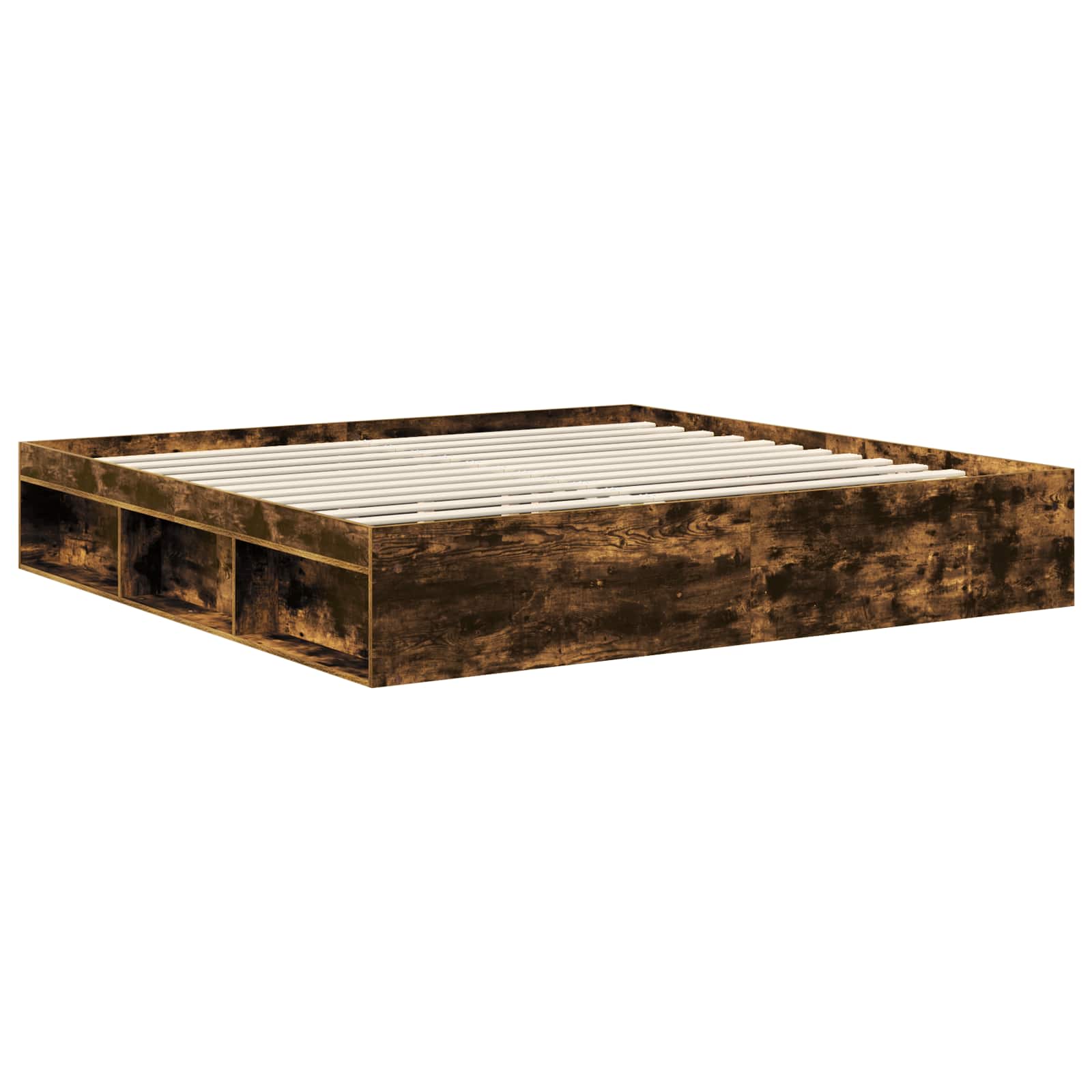 Krevetna konstrukcija s uzglavljem Dimljeni hrast 200 x 200 cm