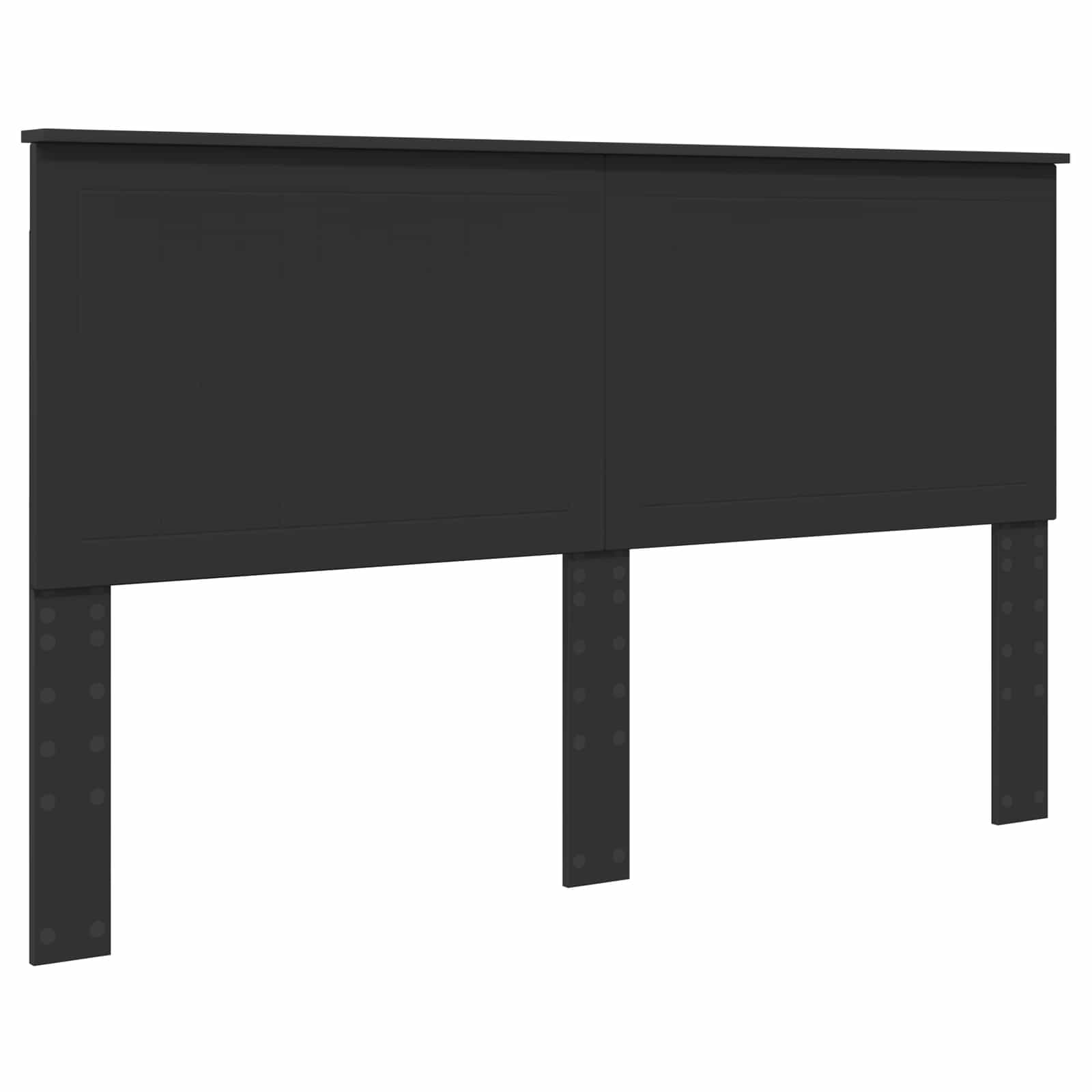 Krevetna konstrukcija Crna 160 x 200 cm Čvrsto borovo drvo